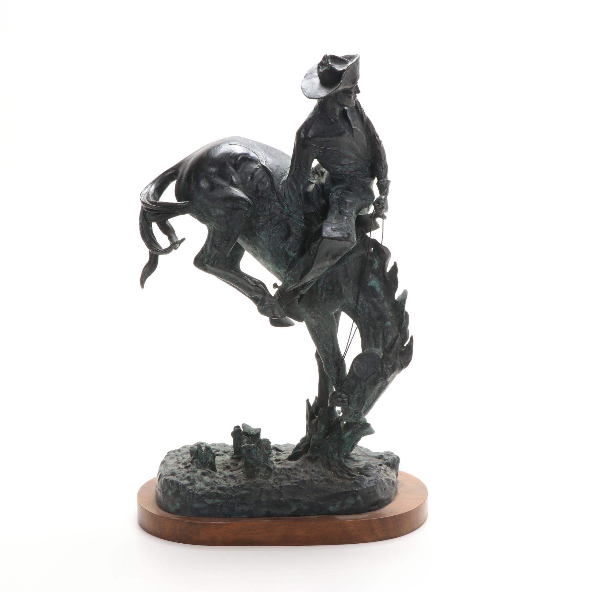 Cecil Golding Bronze Sculpture after Frederic Remington "The Outlaw," circa 1979