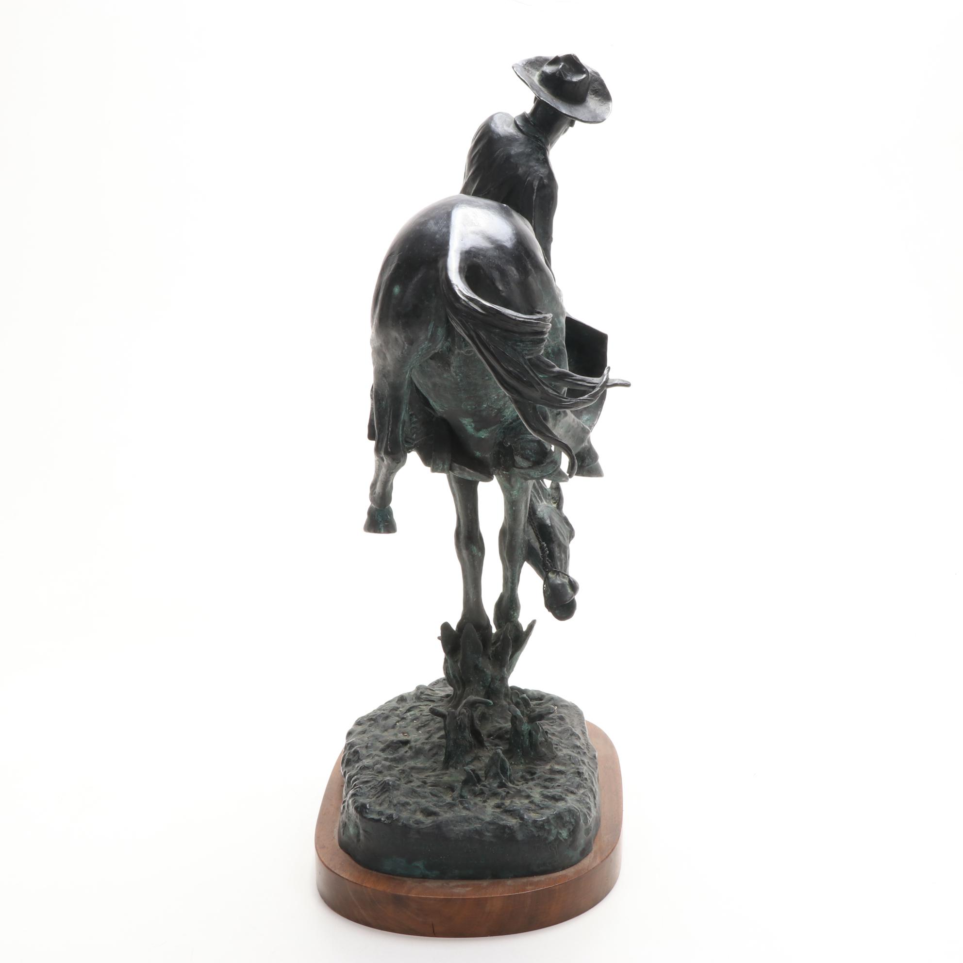 Cecil Golding Bronze Sculpture after Frederic Remington "The Outlaw," circa 1979