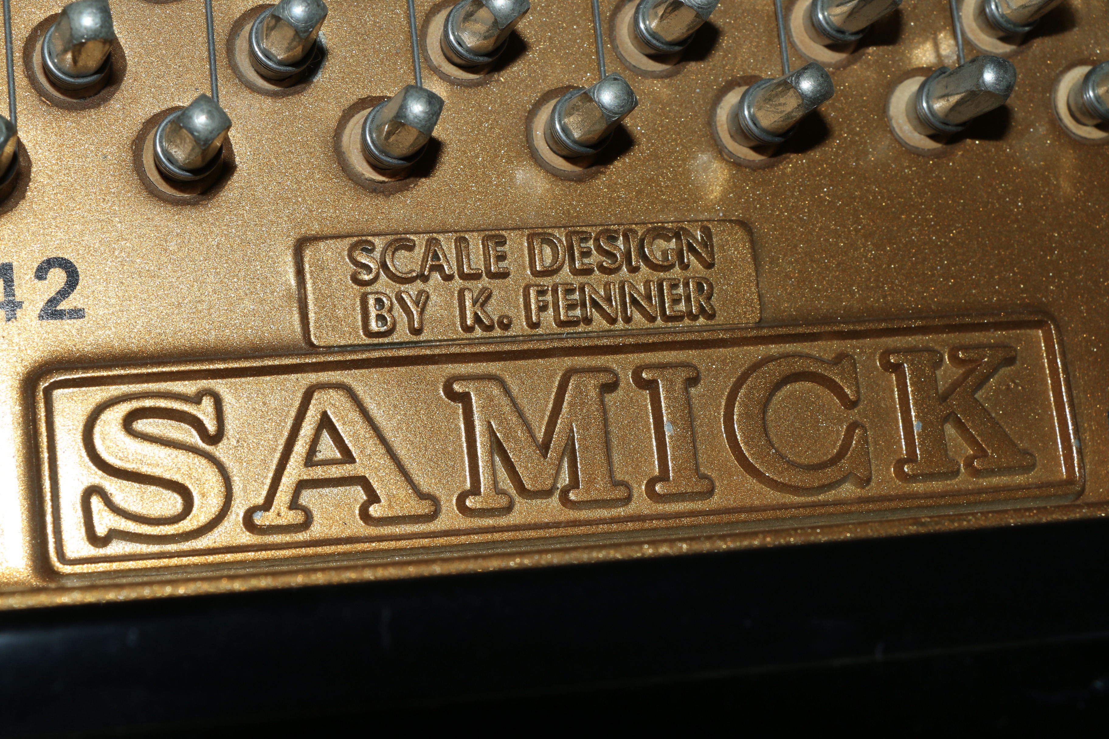 Samick Gloss Black Baby Grand Piano with Piano Bench, Late 20th Century