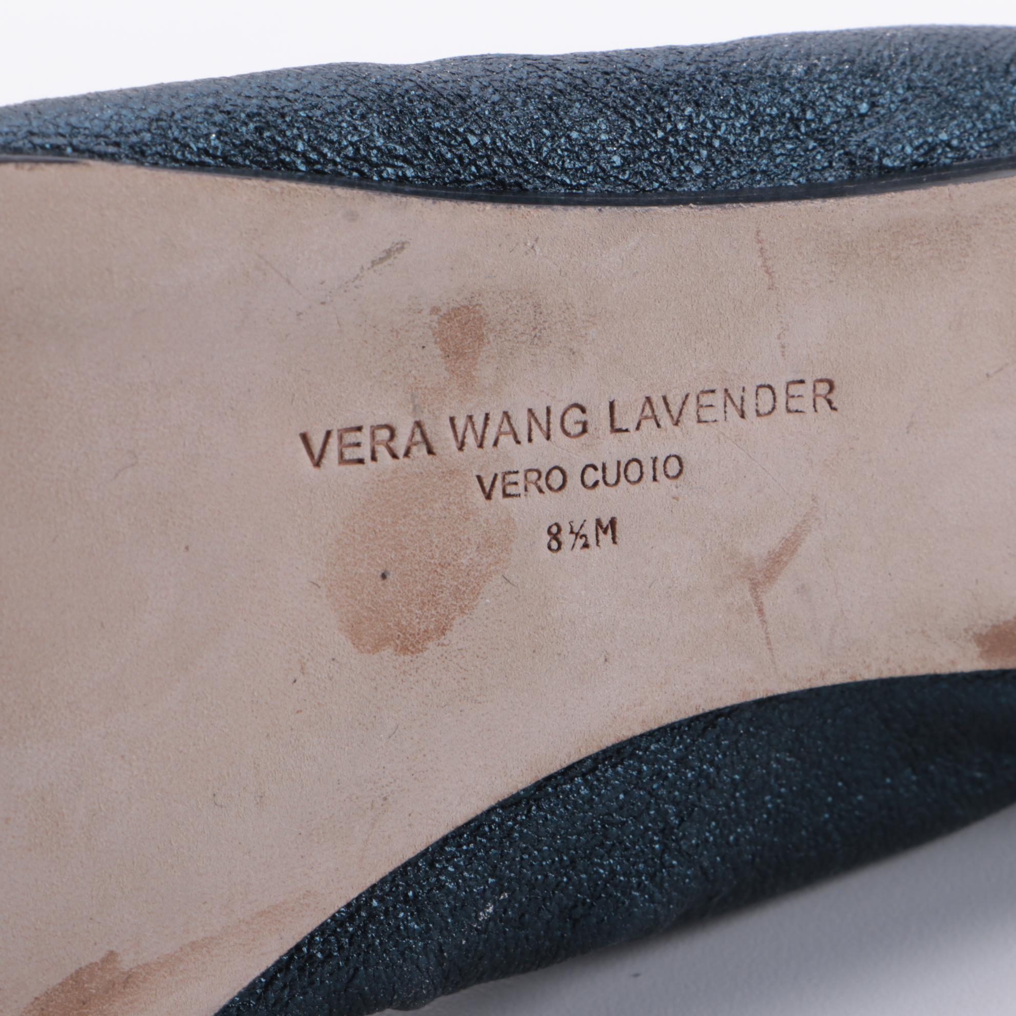 Vera Wang Lavender and Tory Burch Metallic Leather Ballet Flats