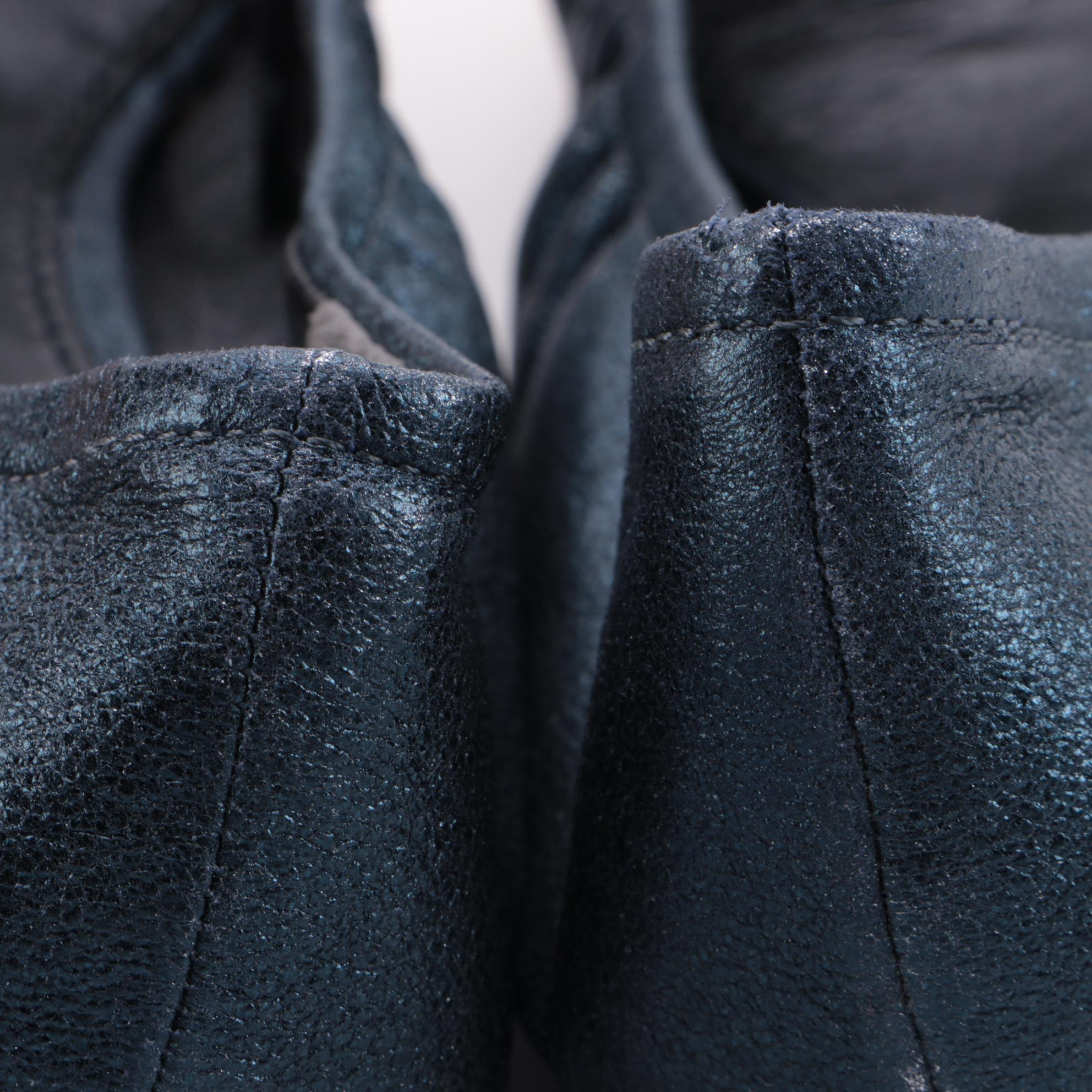 Vera Wang Lavender and Tory Burch Metallic Leather Ballet Flats