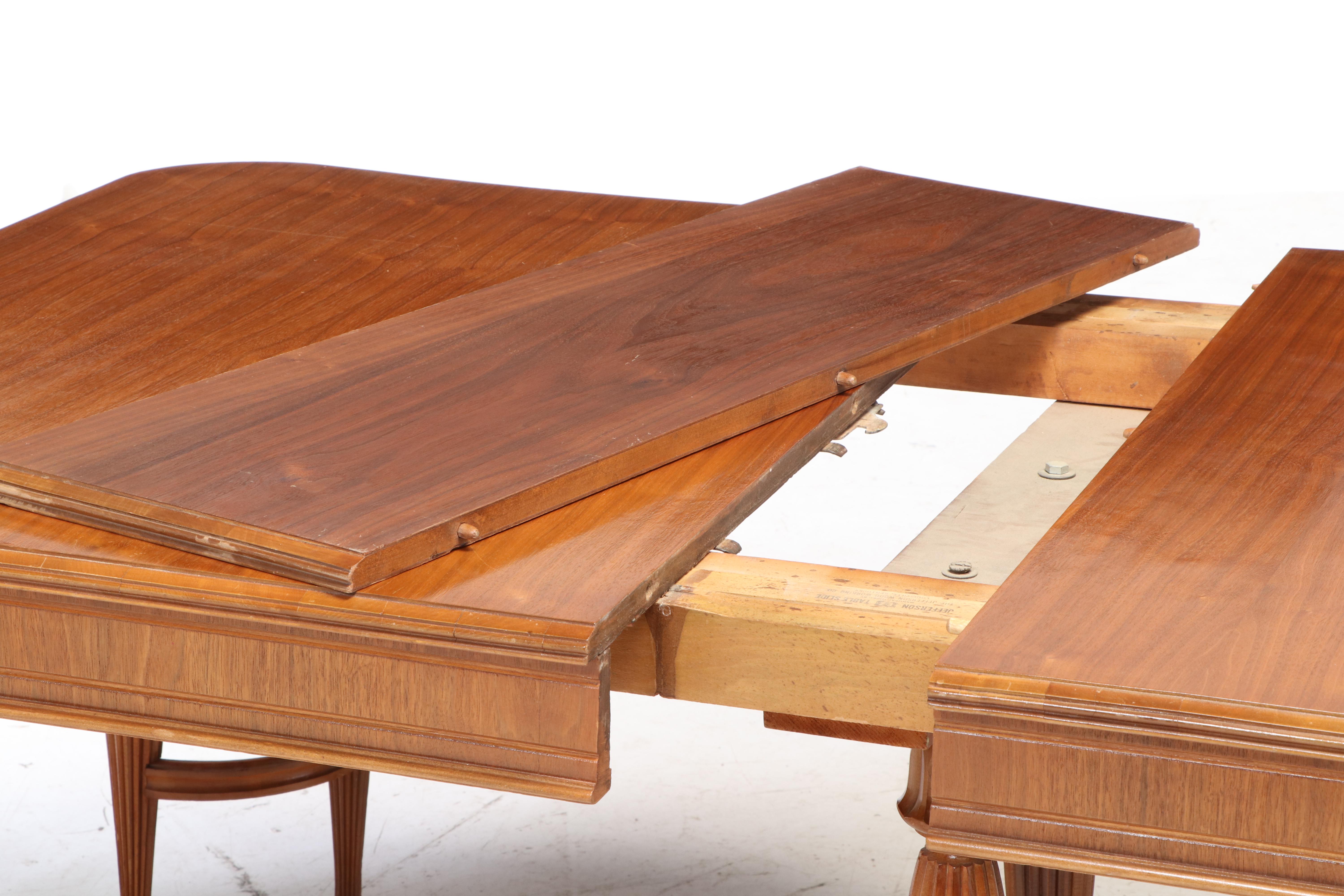 Jacobean Style Birch Expandable Dining Table, Mid to Late 20th Century