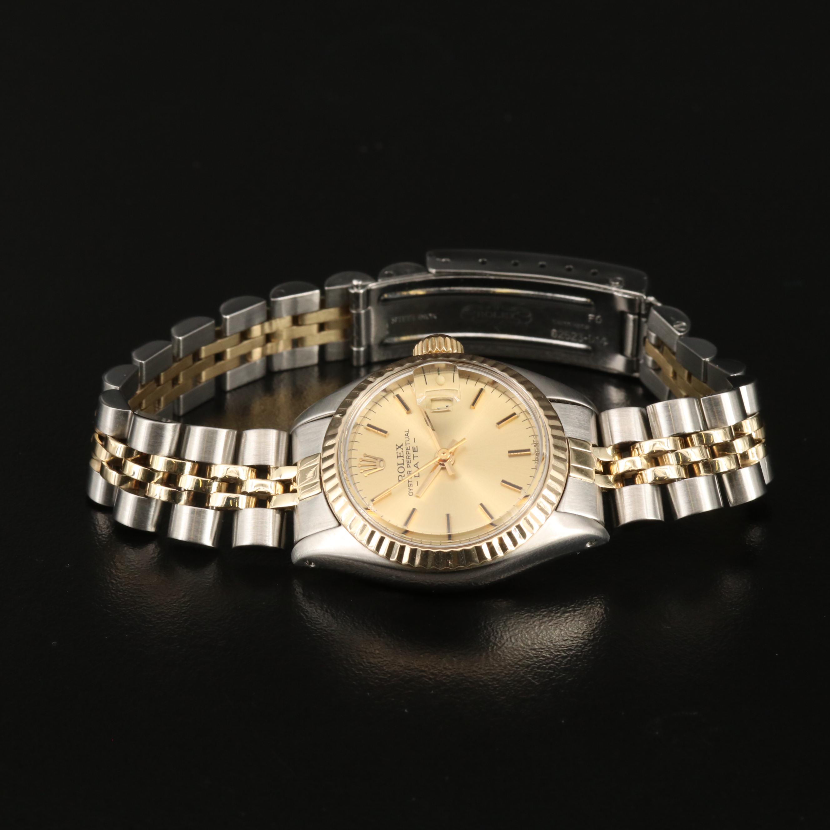 1981 Rolex "Date" 14K Gold and Stainless Steel Automatic Watch