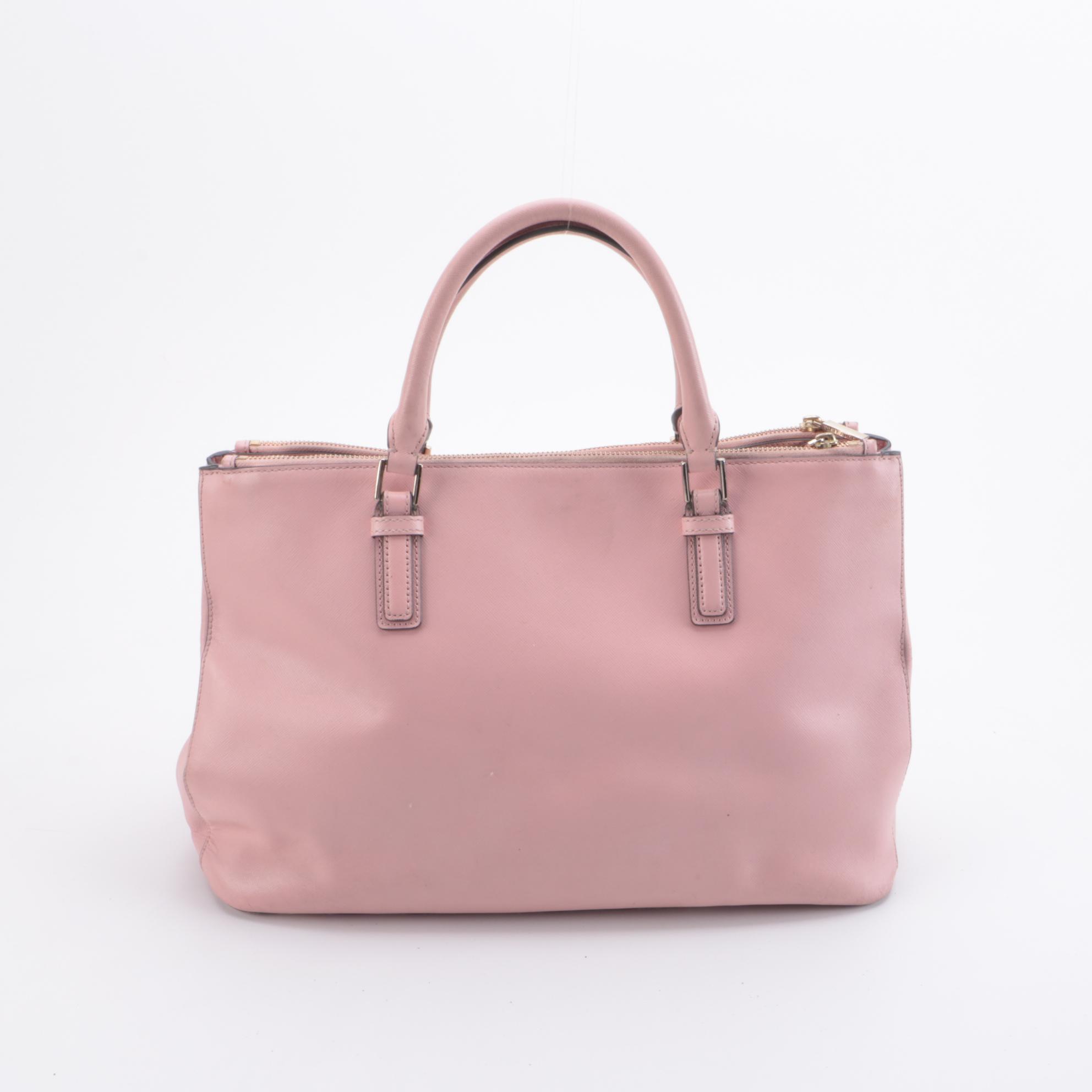 Tory Burch Pink and MICHAEL Michael Kors Burgundy Saffiano Leather Two-Way Bags