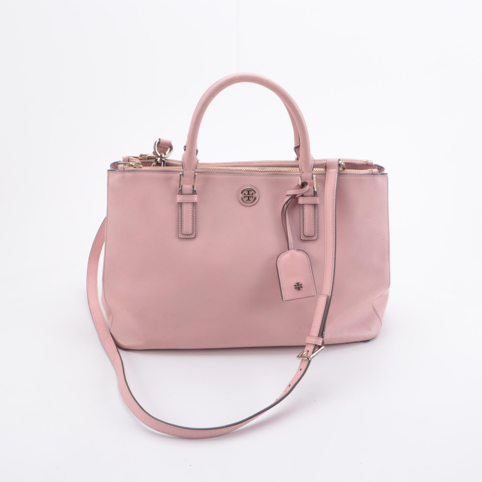 Tory Burch Pink and MICHAEL Michael Kors Burgundy Saffiano Leather Two-Way Bags