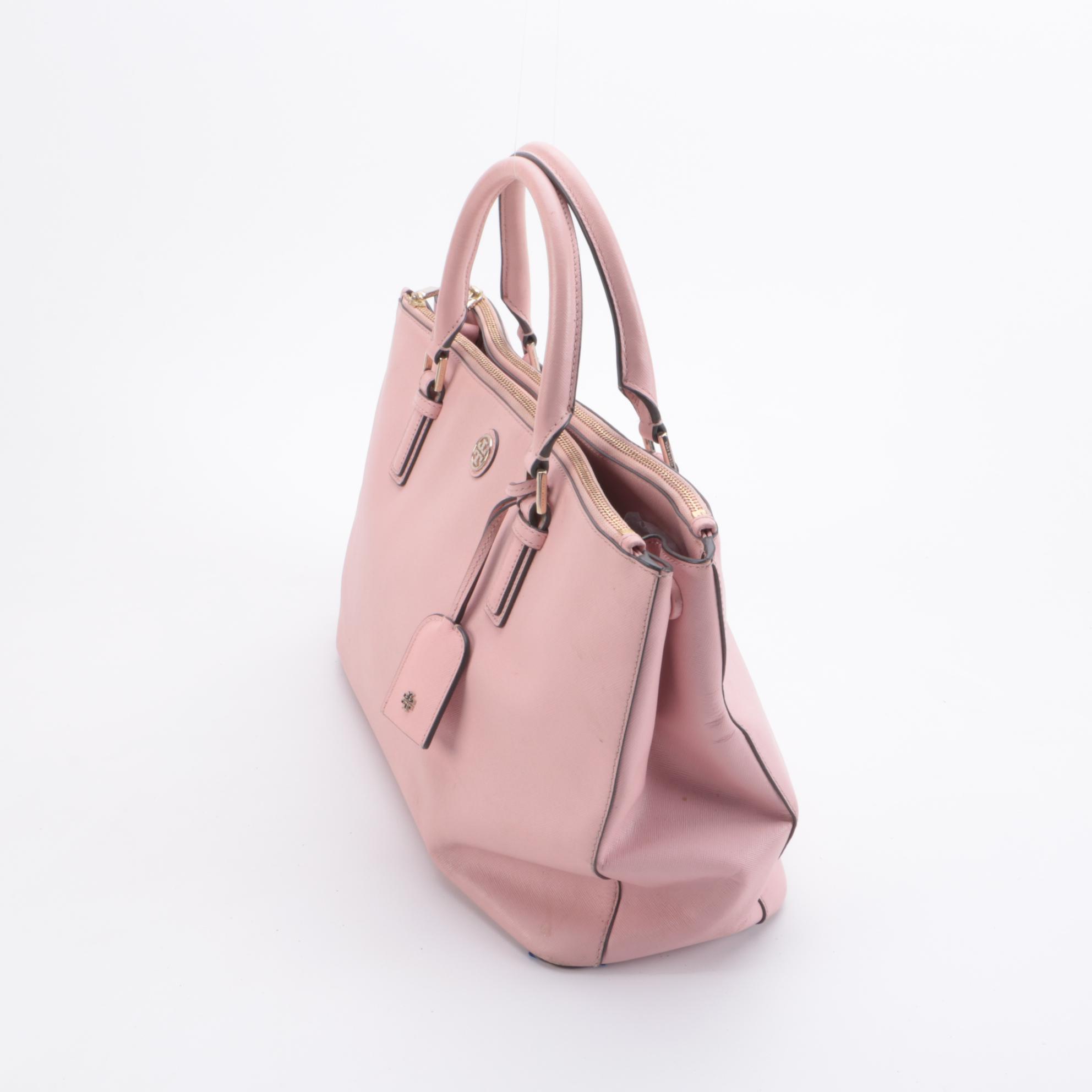 Tory Burch Pink and MICHAEL Michael Kors Burgundy Saffiano Leather Two-Way Bags