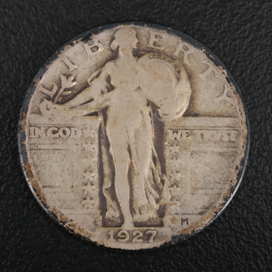 Better Date Low Mintage 1927-S Standing Liberty Silver Quarter