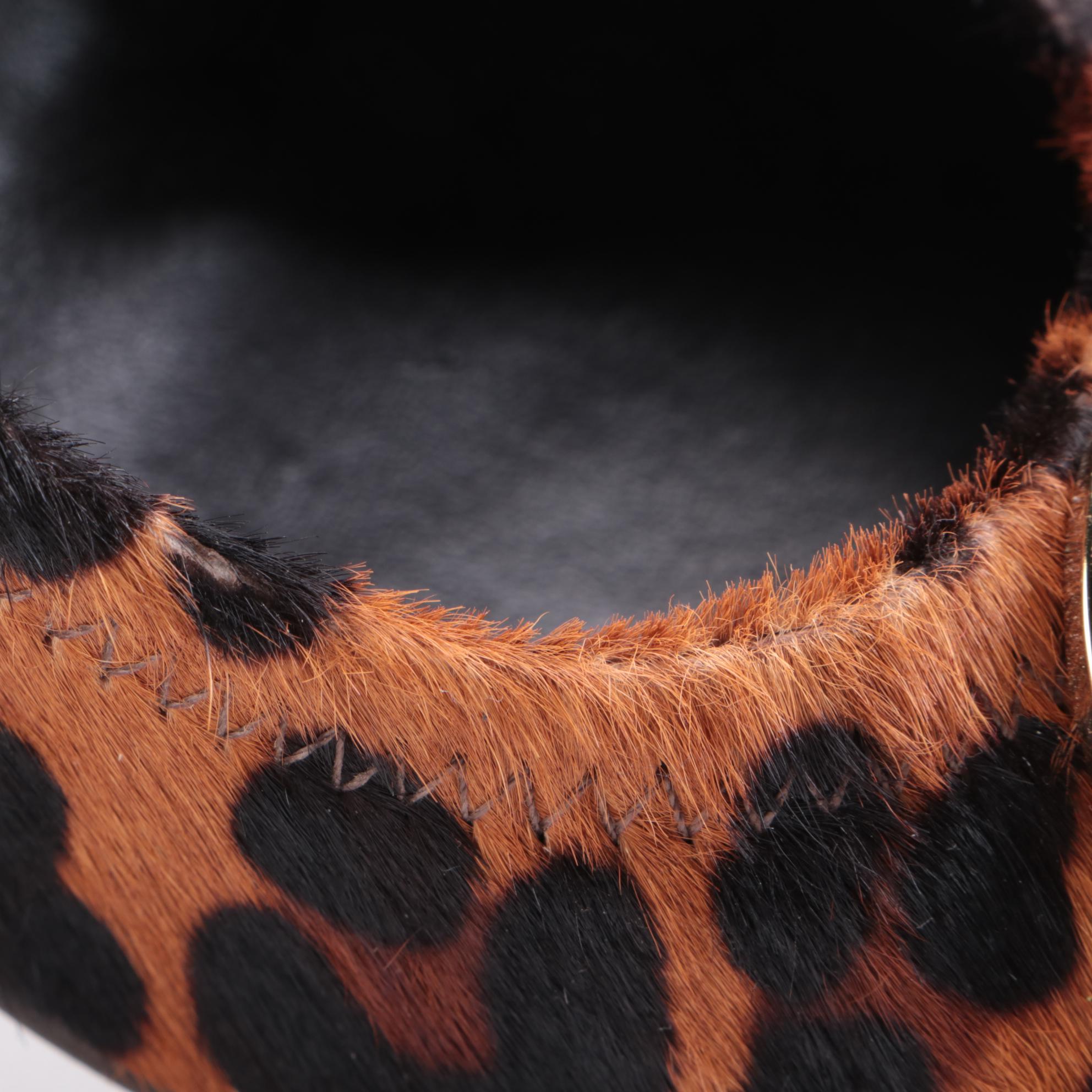 Tory Burch Leopard Print and Metallic Leather Wedges