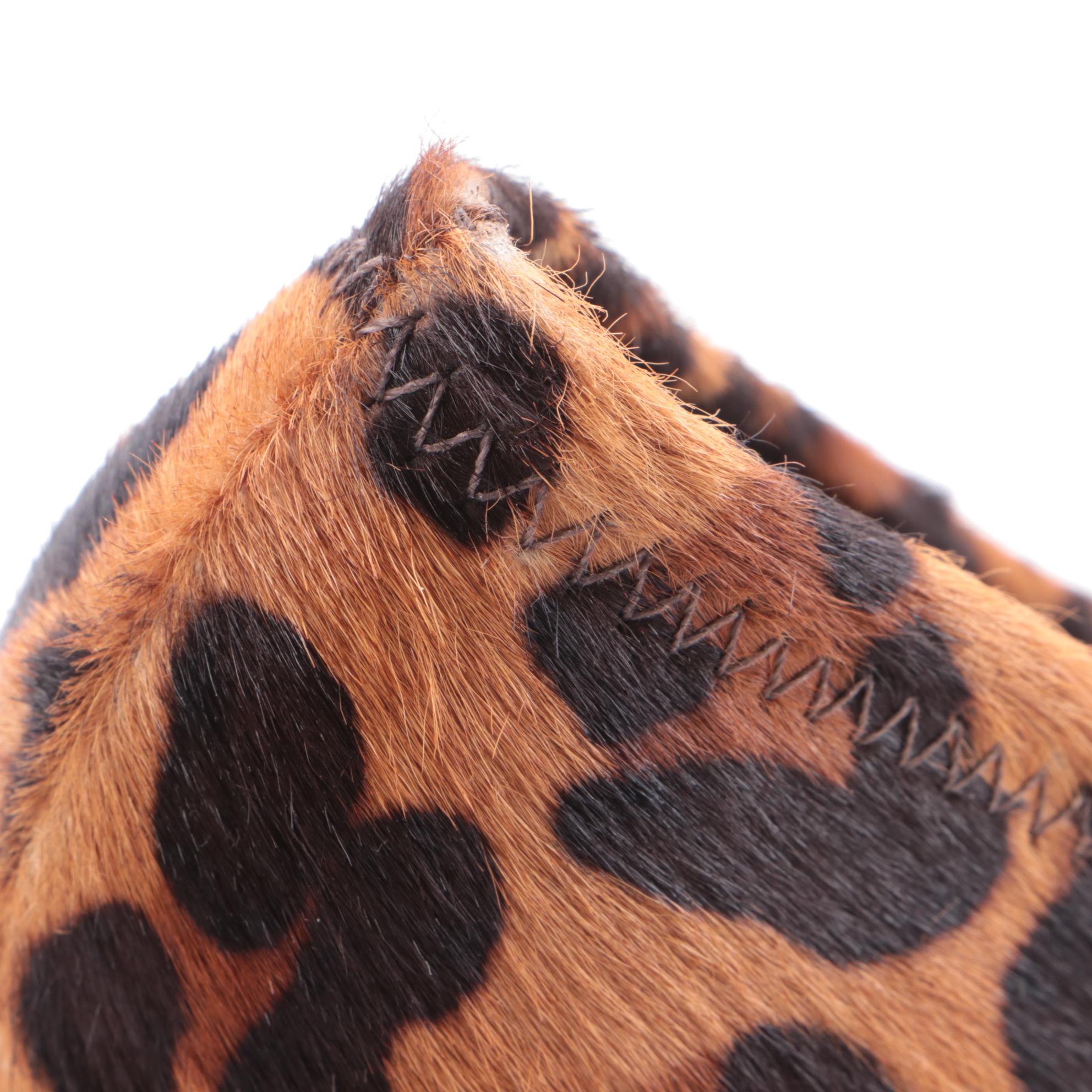 Tory Burch Leopard Print and Metallic Leather Wedges