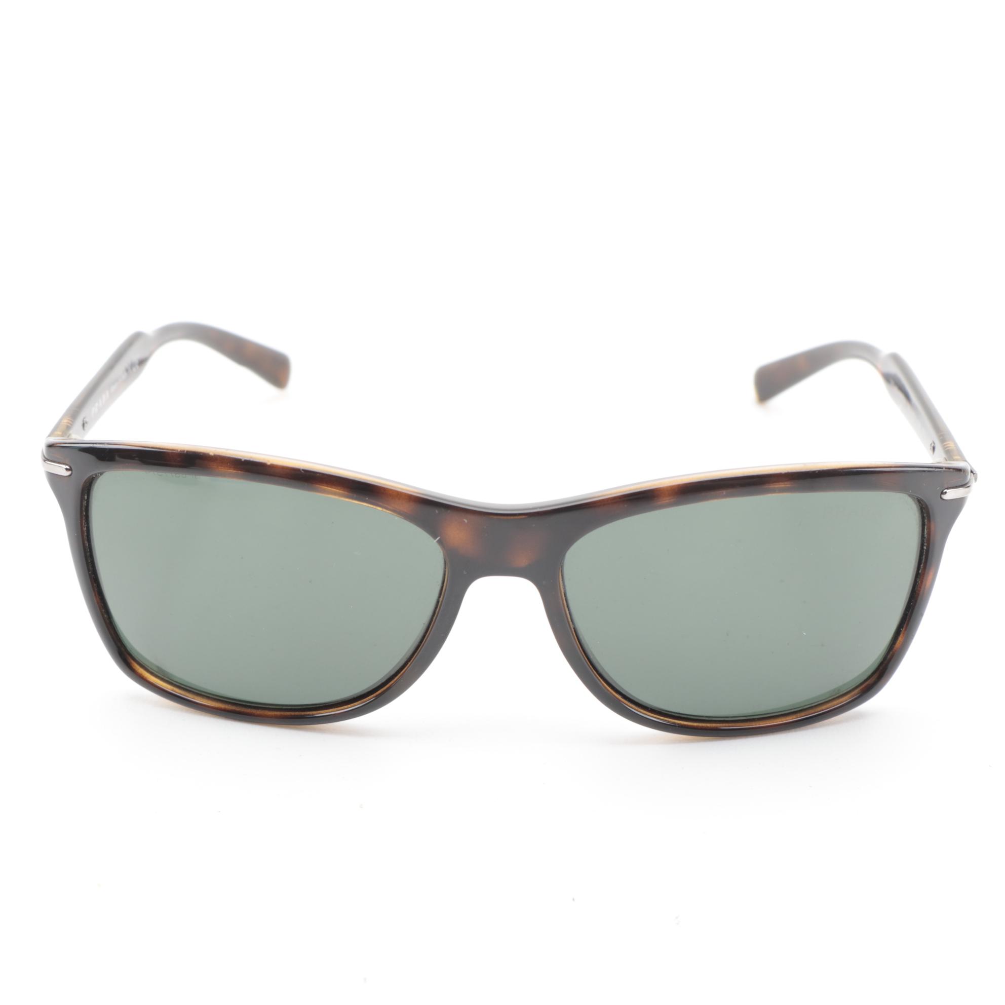 Men's Prada Tortoise Linea Rossa Sunglasses and Box