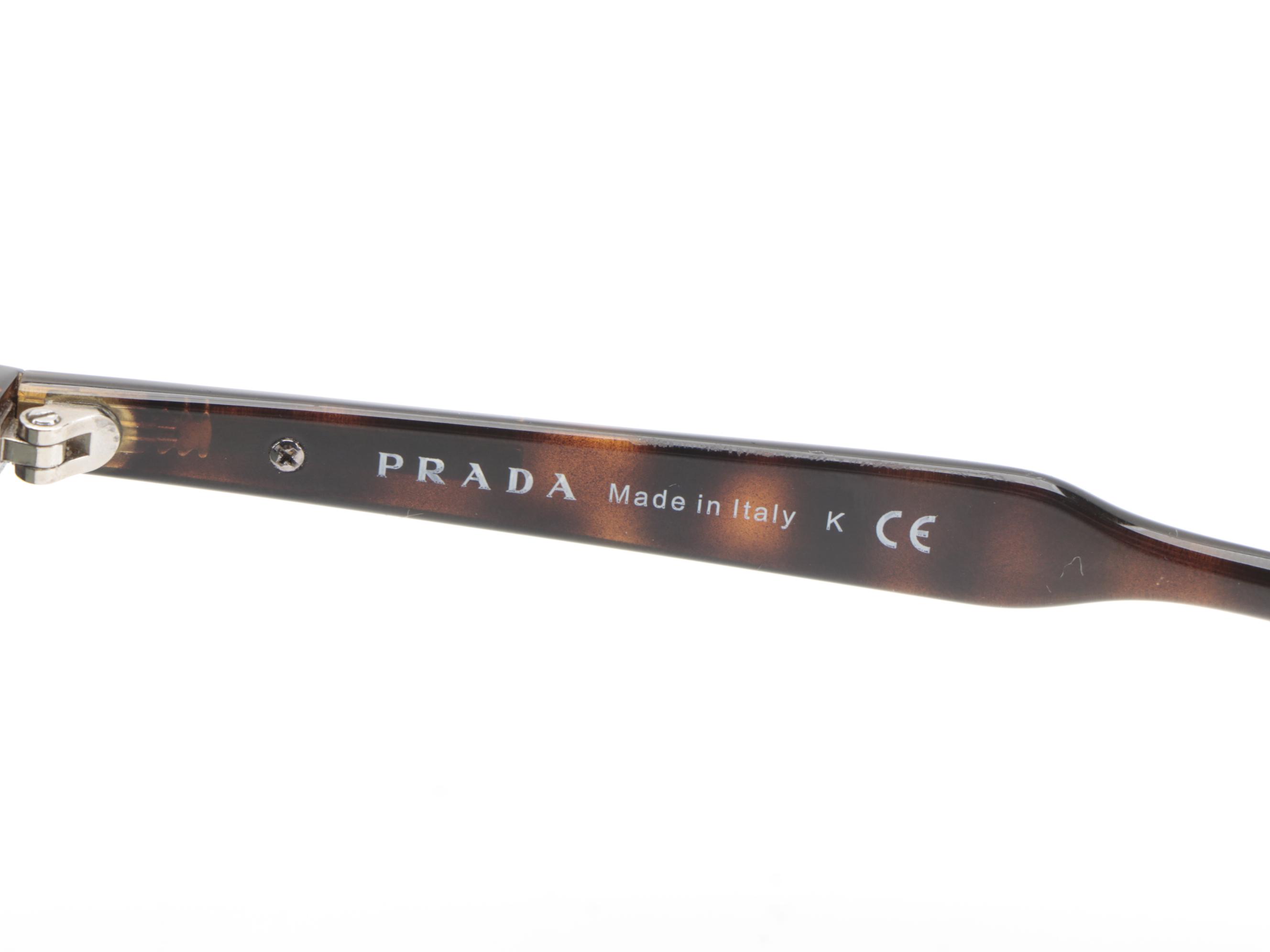 Men's Prada Tortoise Linea Rossa Sunglasses and Box