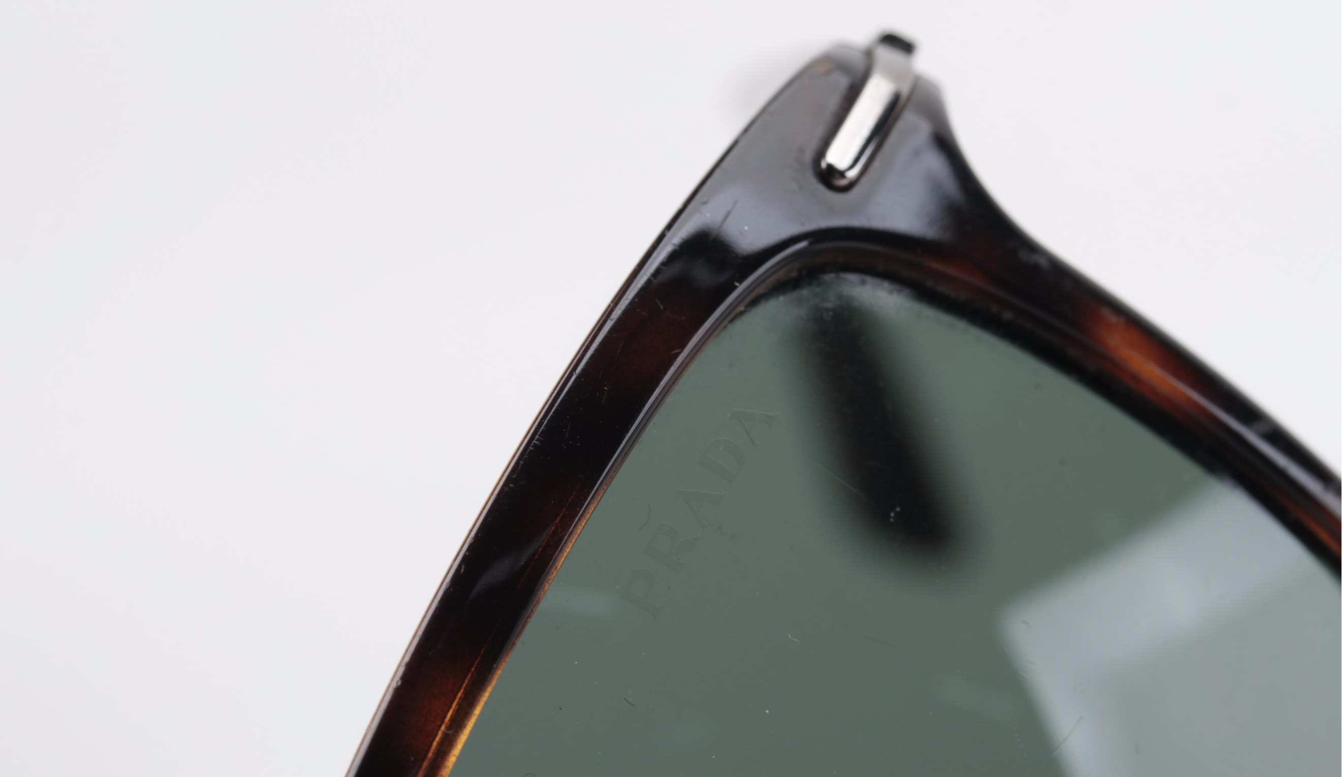 Men's Prada Tortoise Linea Rossa Sunglasses and Box