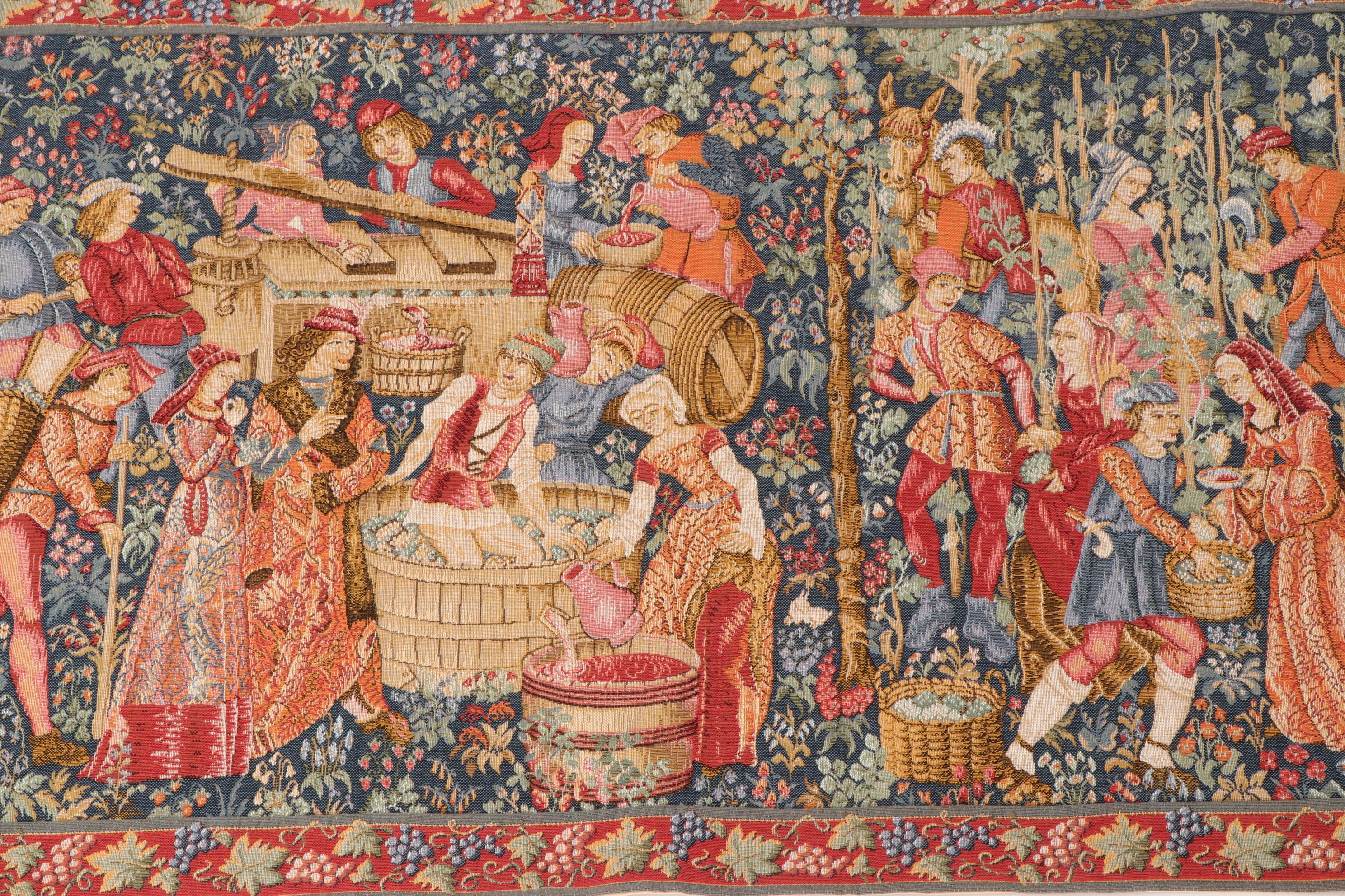 Goblys Flemish Renaissance Style Machine Woven Tapestry