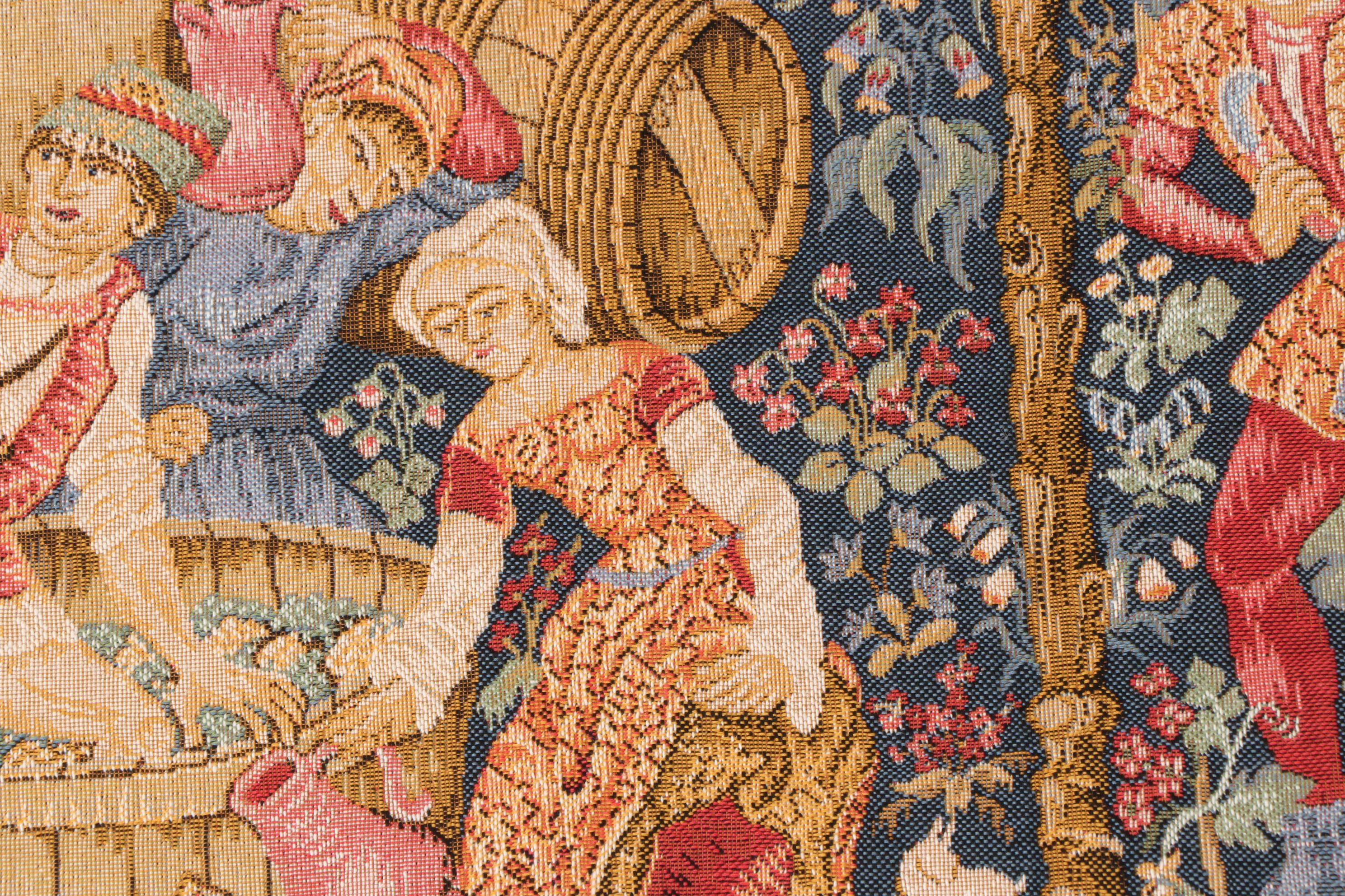Goblys Flemish Renaissance Style Machine Woven Tapestry