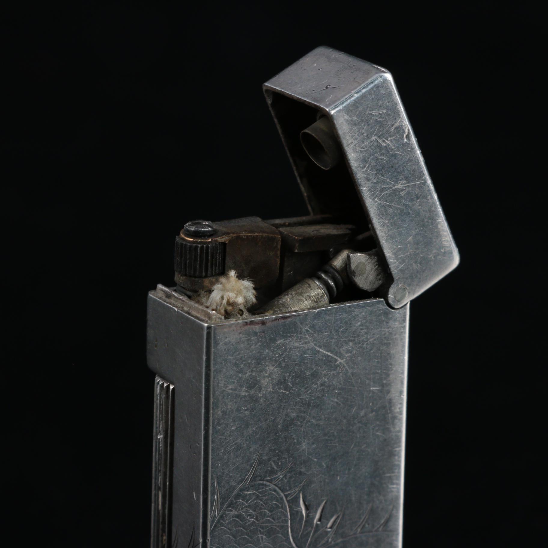 Dunhill "Shanghai" 900 Silver Personalized Rollalite Lighter