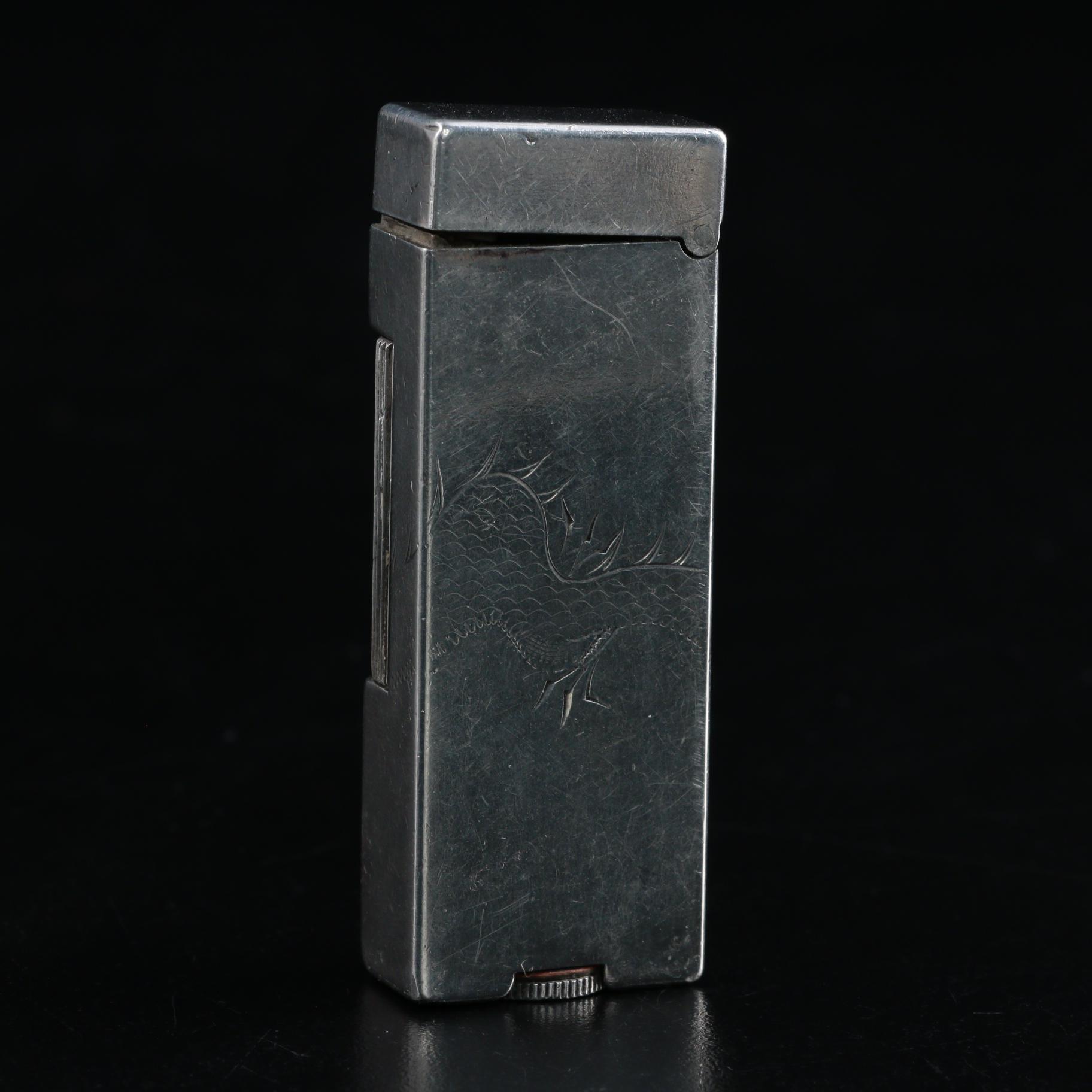 Dunhill "Shanghai" 900 Silver Personalized Rollalite Lighter