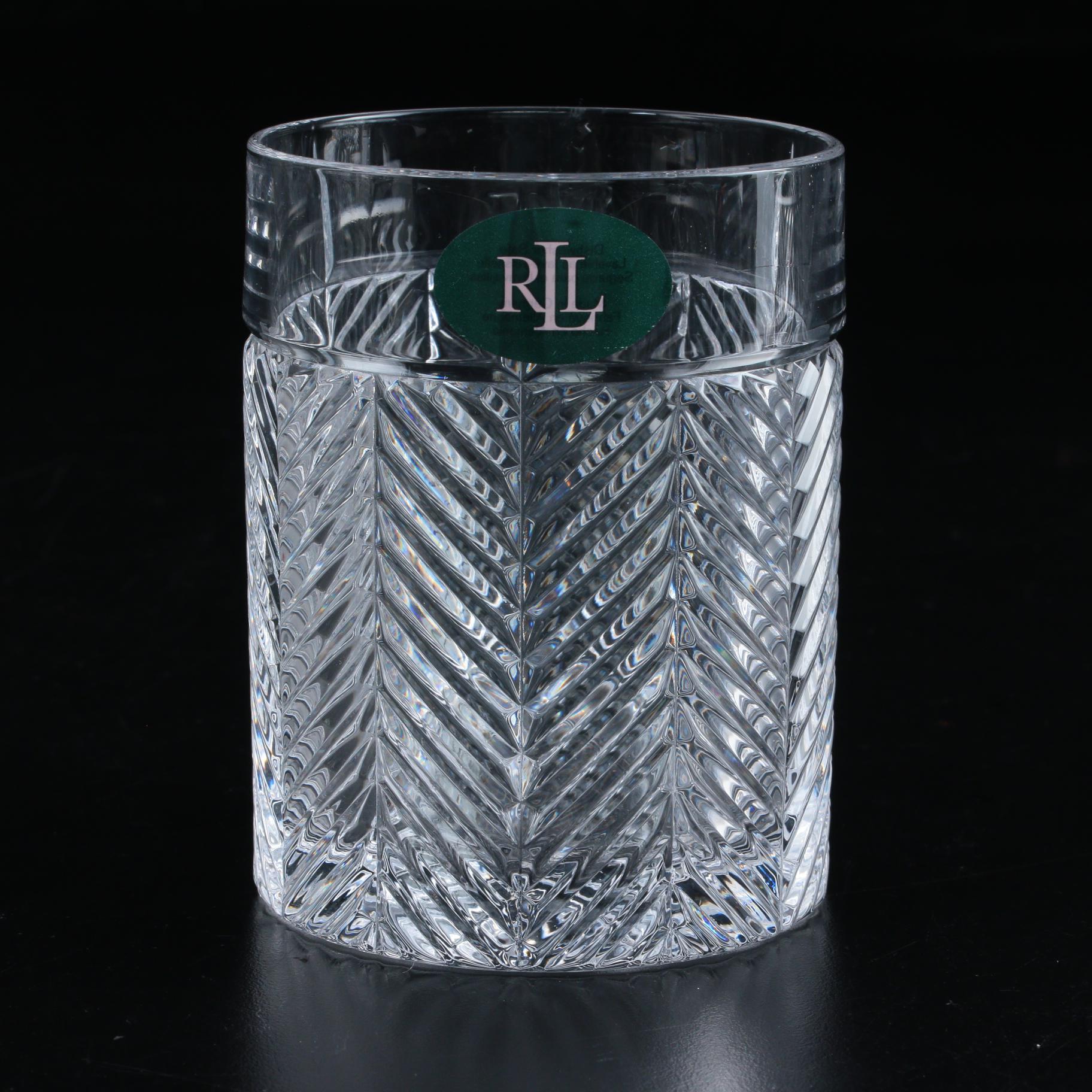 Ralph Lauren "Herringbone" Crystal Old Fashioned Glasses, 1993–2002