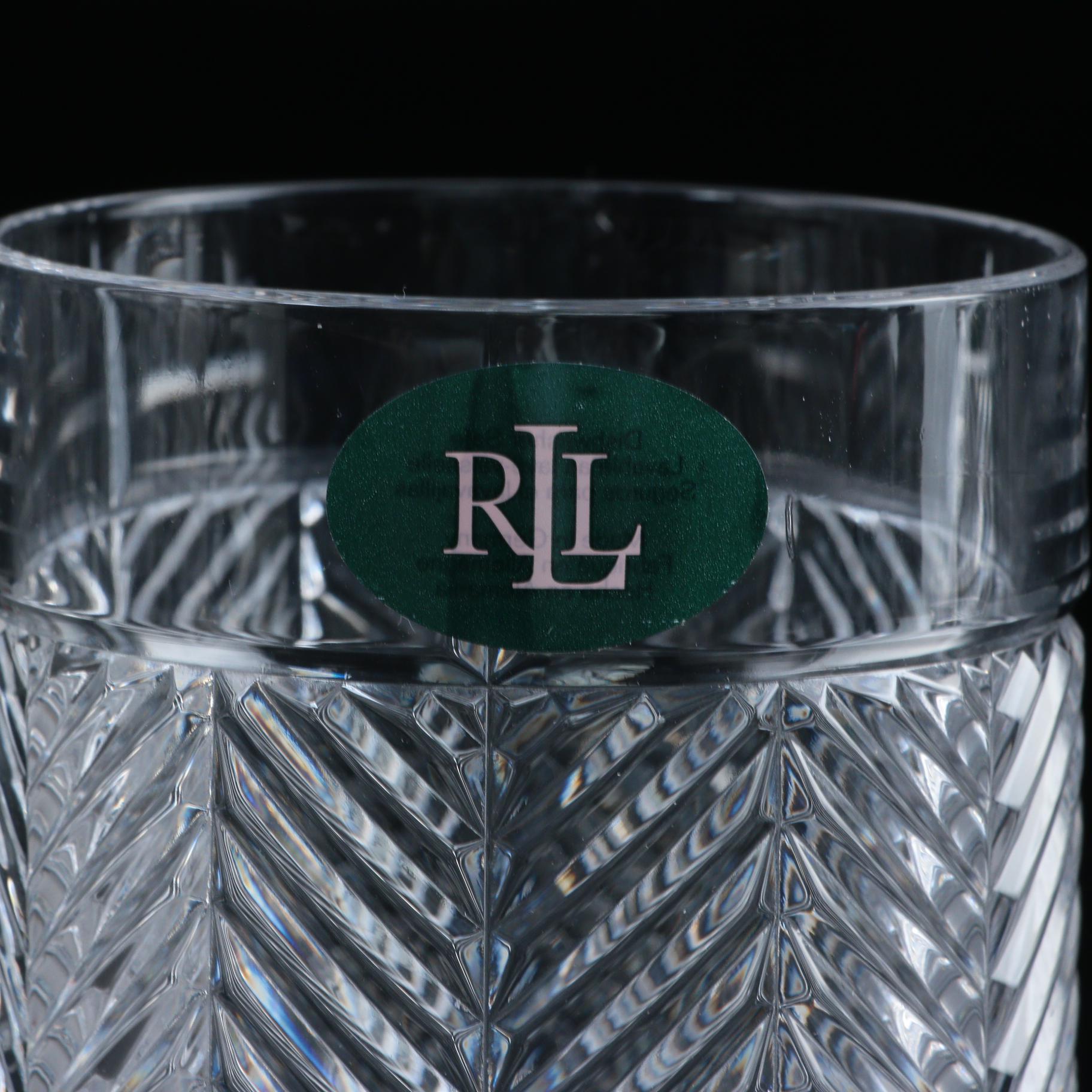 Ralph Lauren "Herringbone" Crystal Old Fashioned Glasses, 1993–2002
