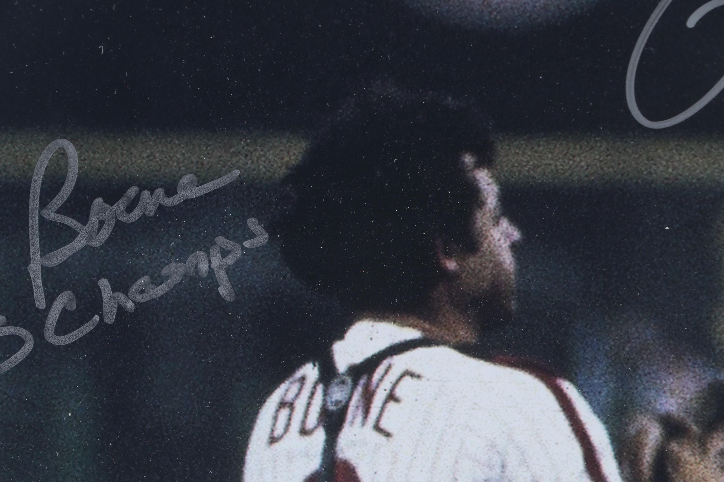Pete Rose and Bob Boone Signed "1981 Oops" World Series Framed Photo Print, PSA