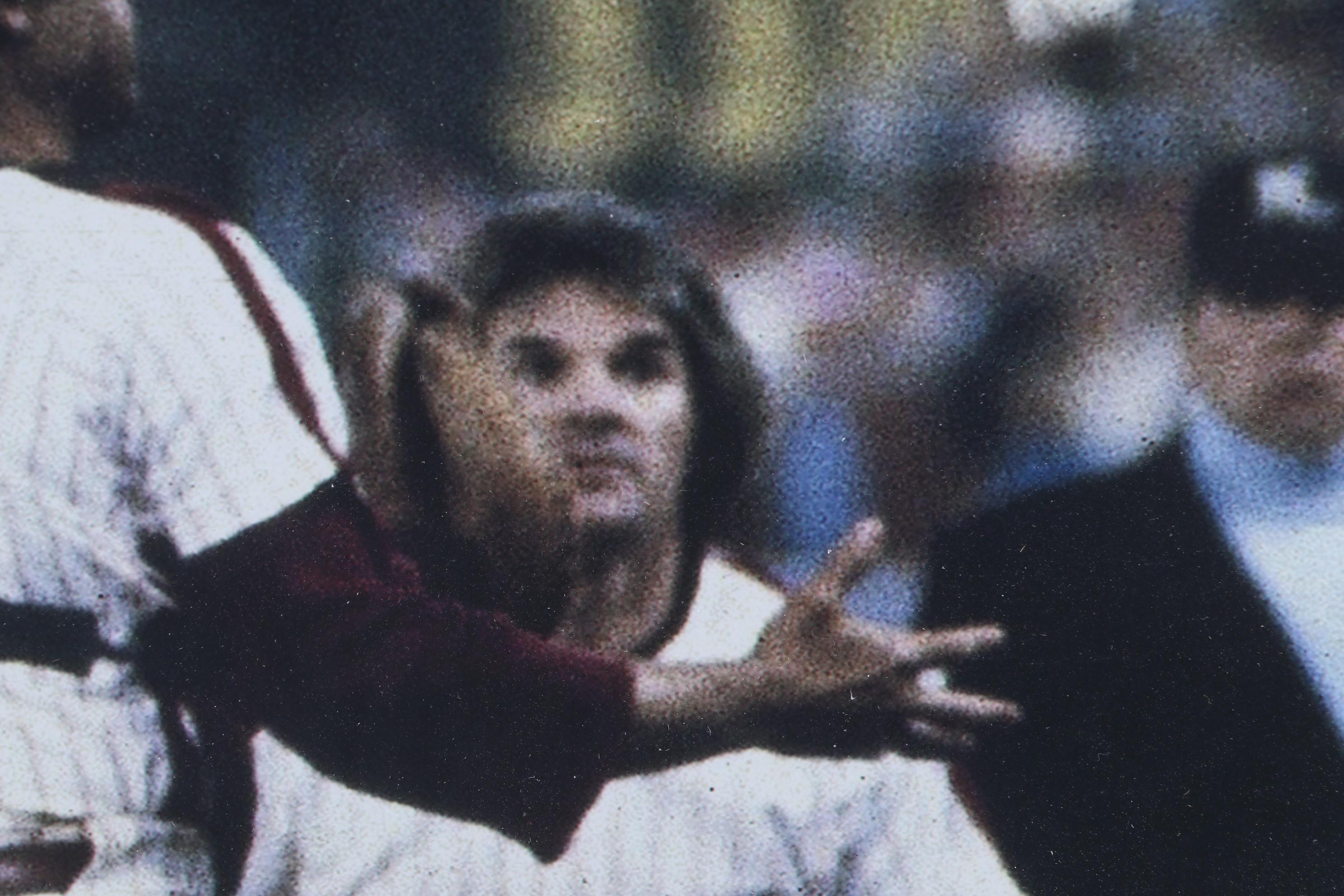 Pete Rose and Bob Boone Signed "1981 Oops" World Series Framed Photo Print, PSA