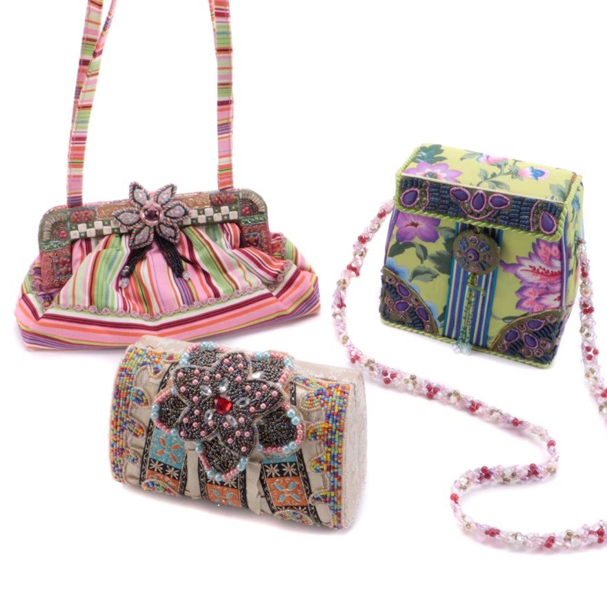 Mary Frances Multicolor Shoulder Bags with Beaded and Embellished Details