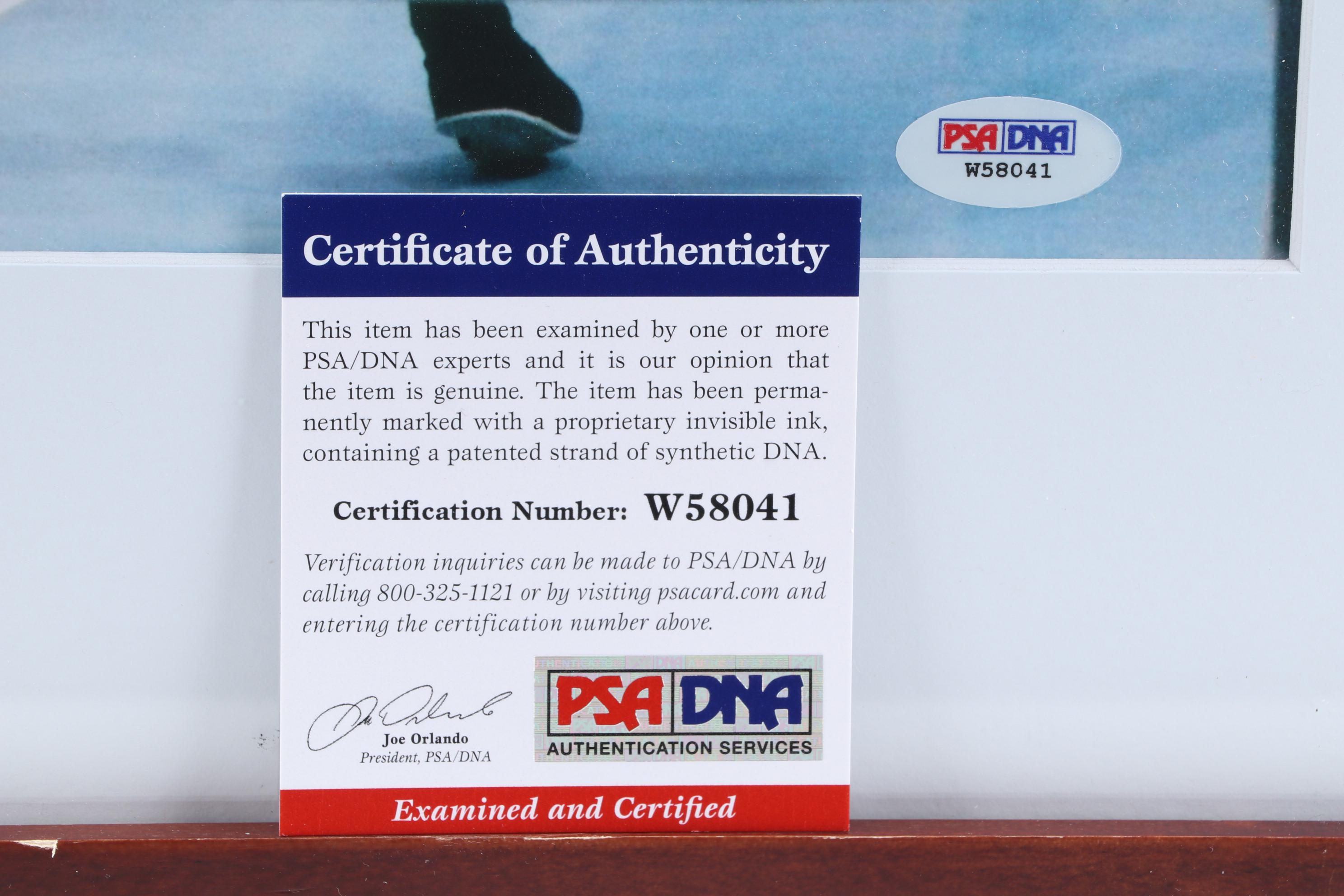 Roberto Duran and Sugar Ray Leonard Signed Framed Boxing Photo Print, PSA/DNA