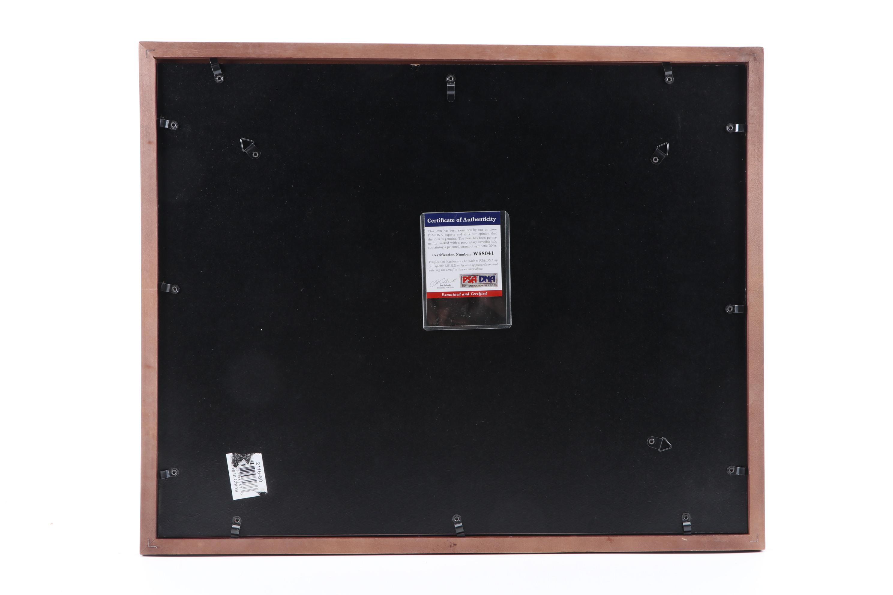 Roberto Duran and Sugar Ray Leonard Signed Framed Boxing Photo Print, PSA/DNA