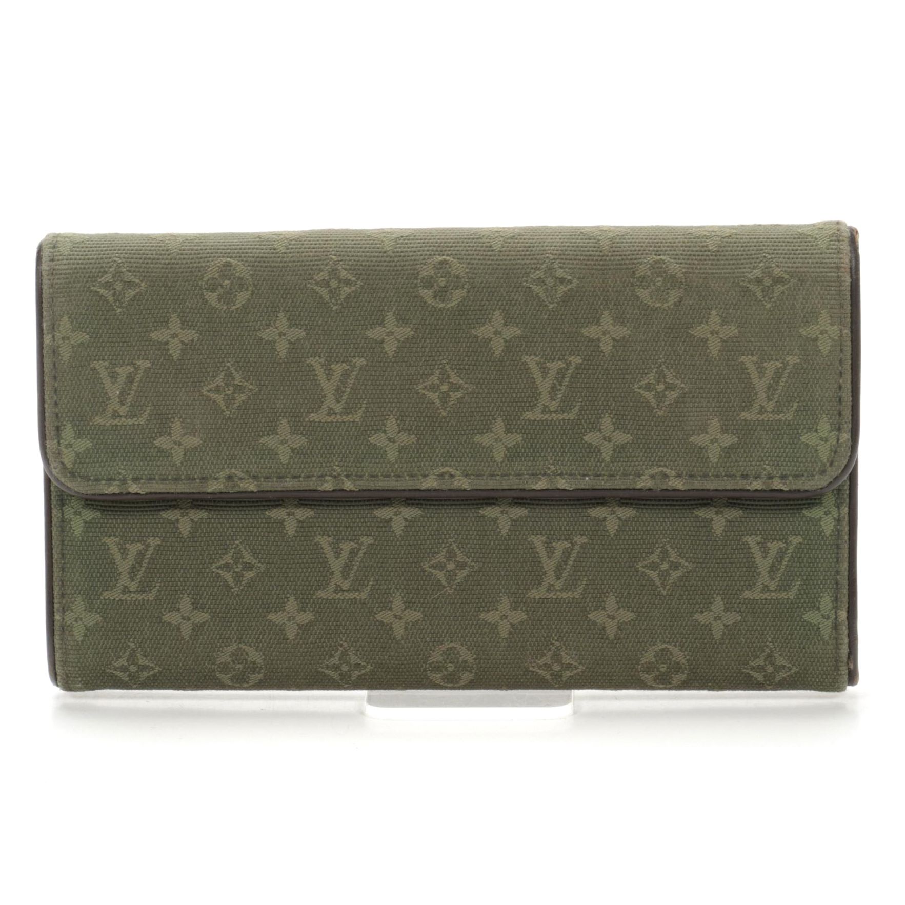 Louis Vuitton Porte-Tresor International in Green Mini Lin Canvas