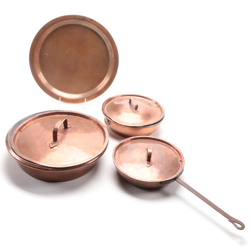 A.L Hollstein and Other Copper Cookware, Mid to Late 20th Century