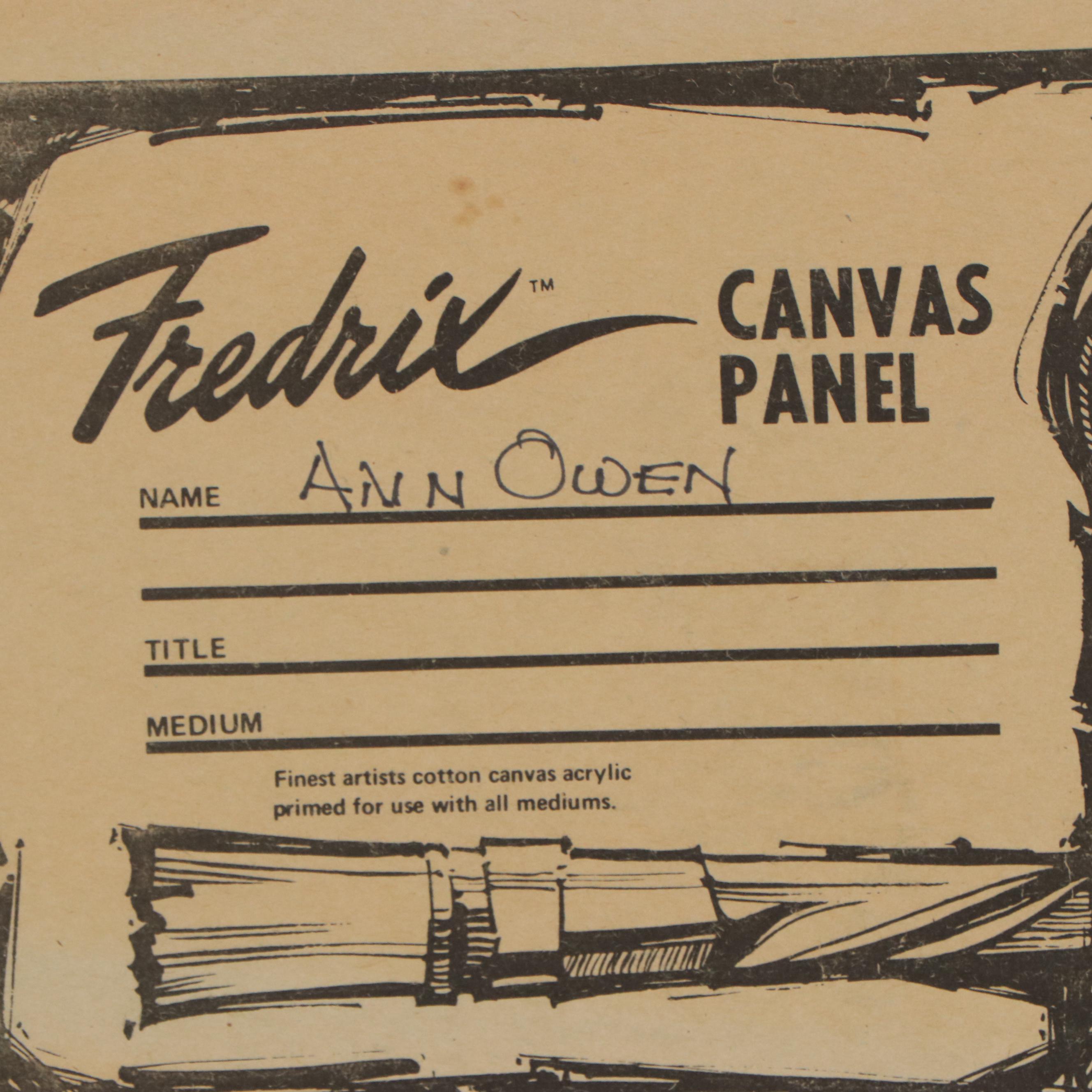 Ann Owen Oil Sketch of Woman, Late 20th Century