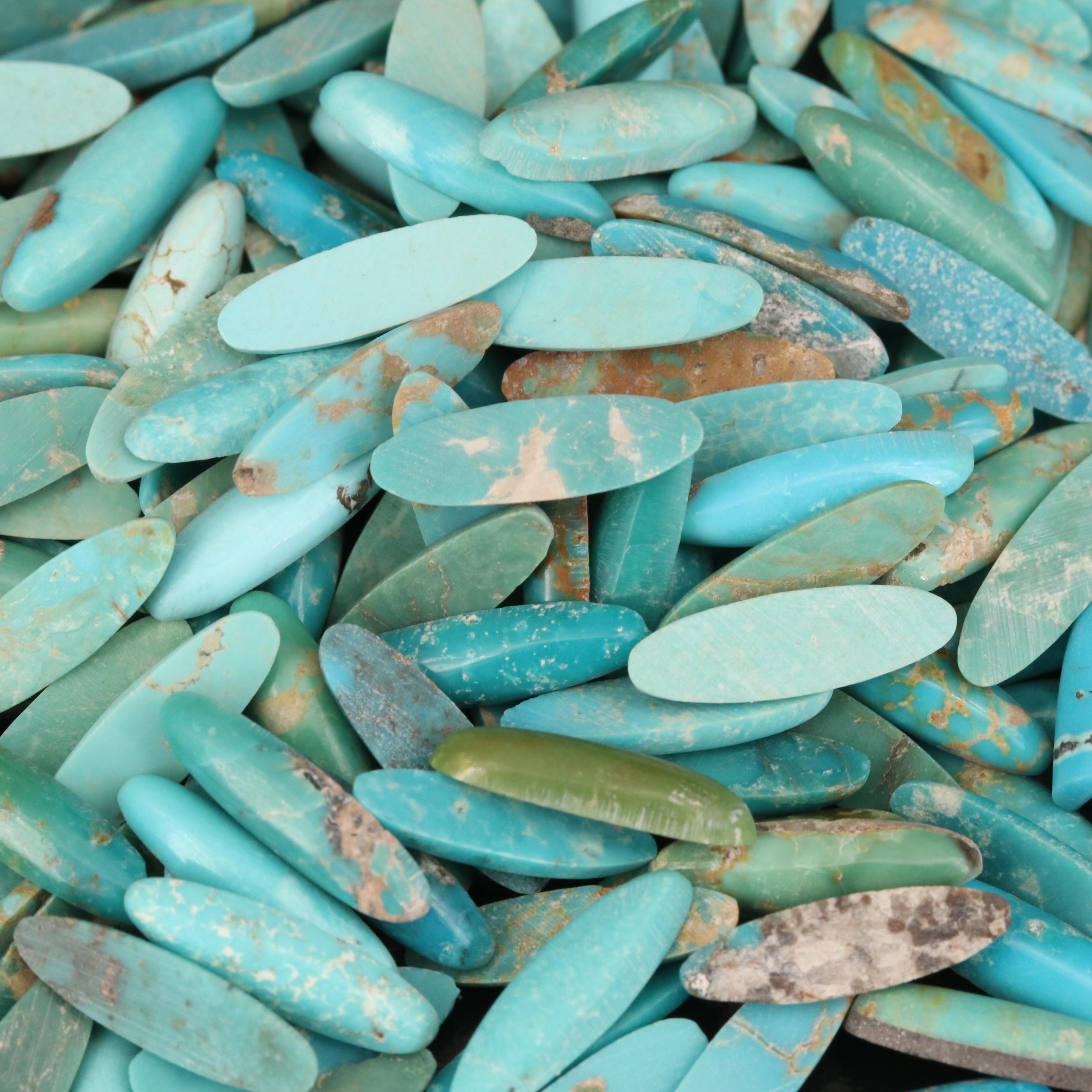 Loose Oval Turquoise Cabochons