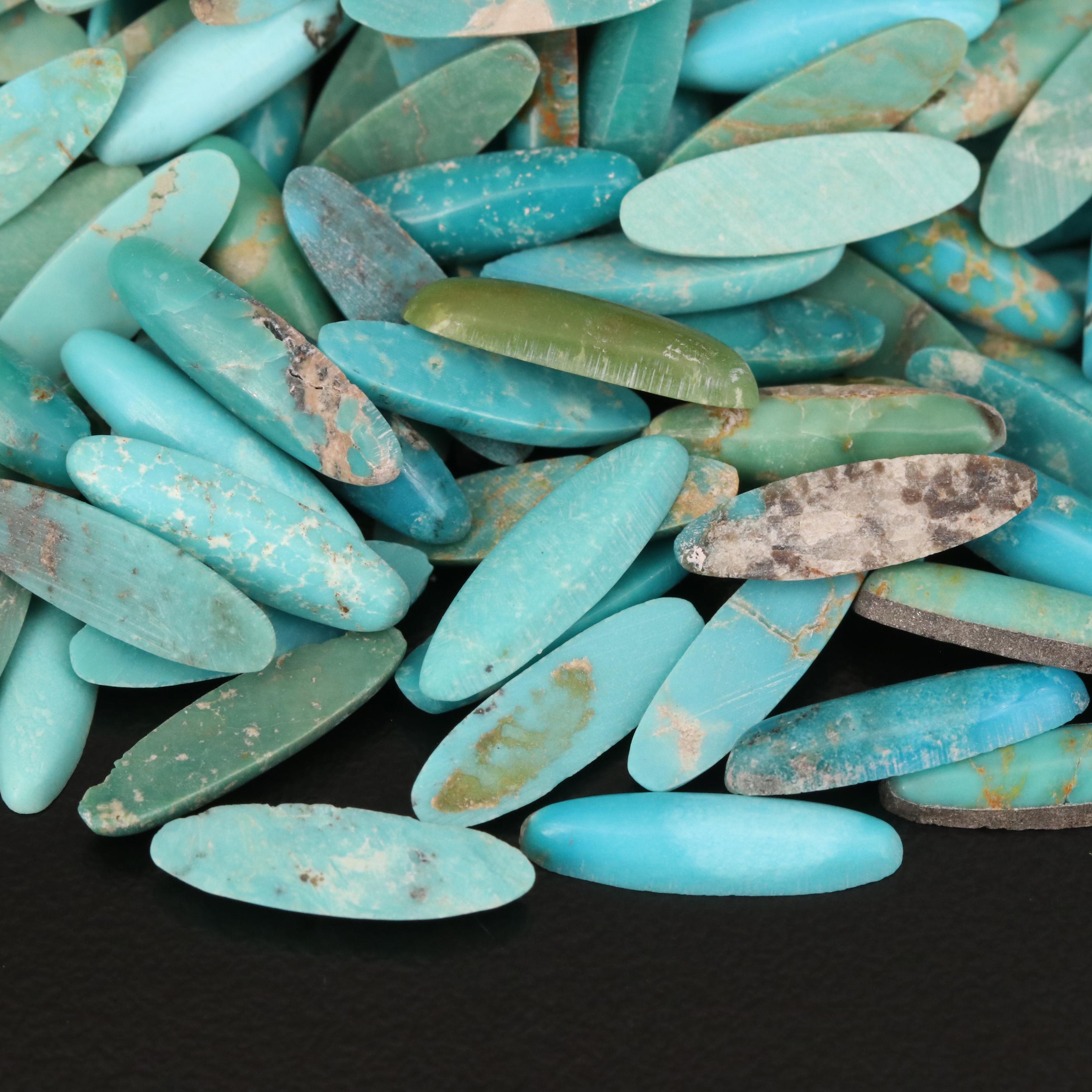 Loose Oval Turquoise Cabochons