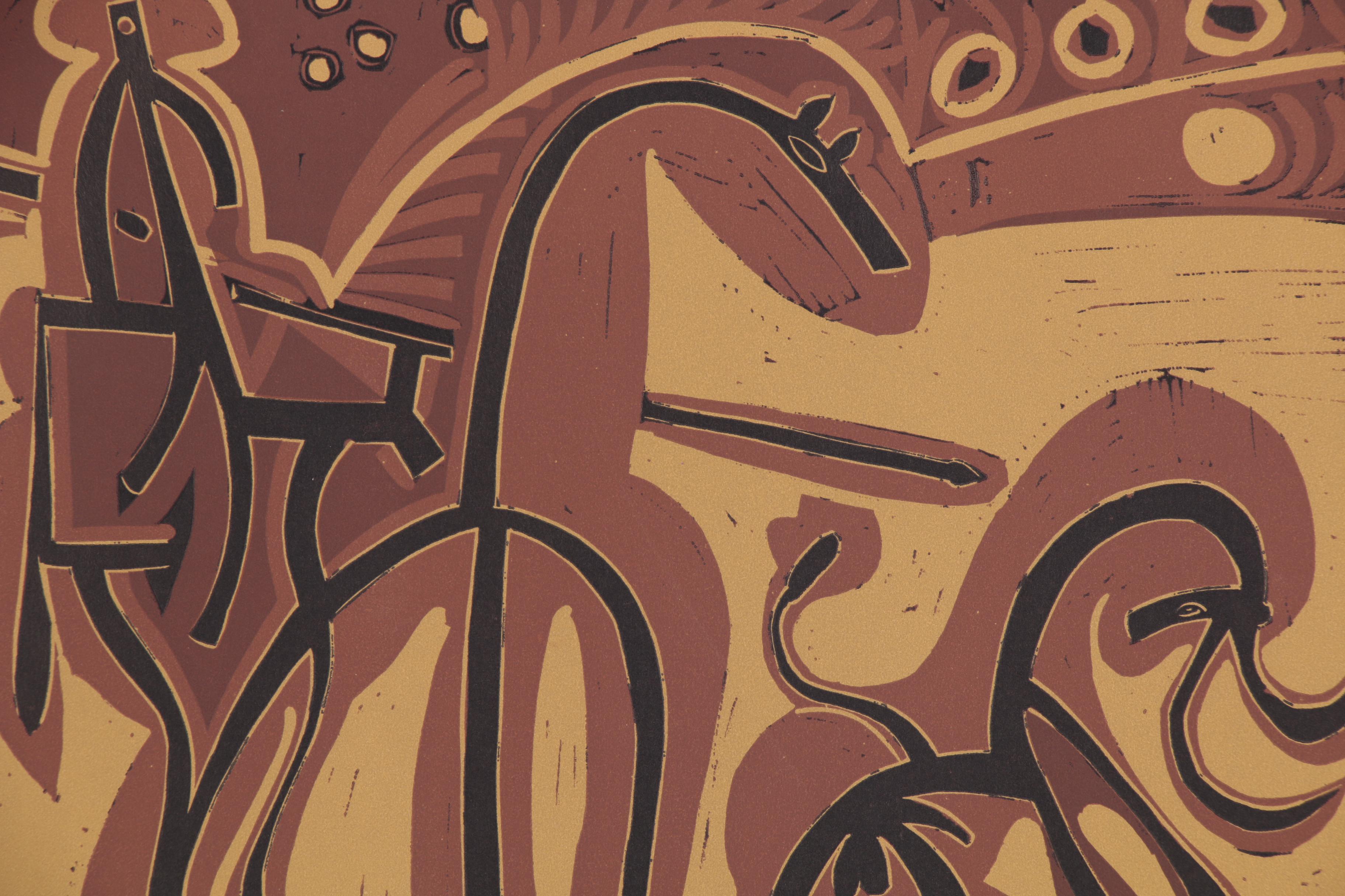 Pablo Picasso Linoleum Cuts from "Bacchanals, Women, Bulls & Bullfighters"