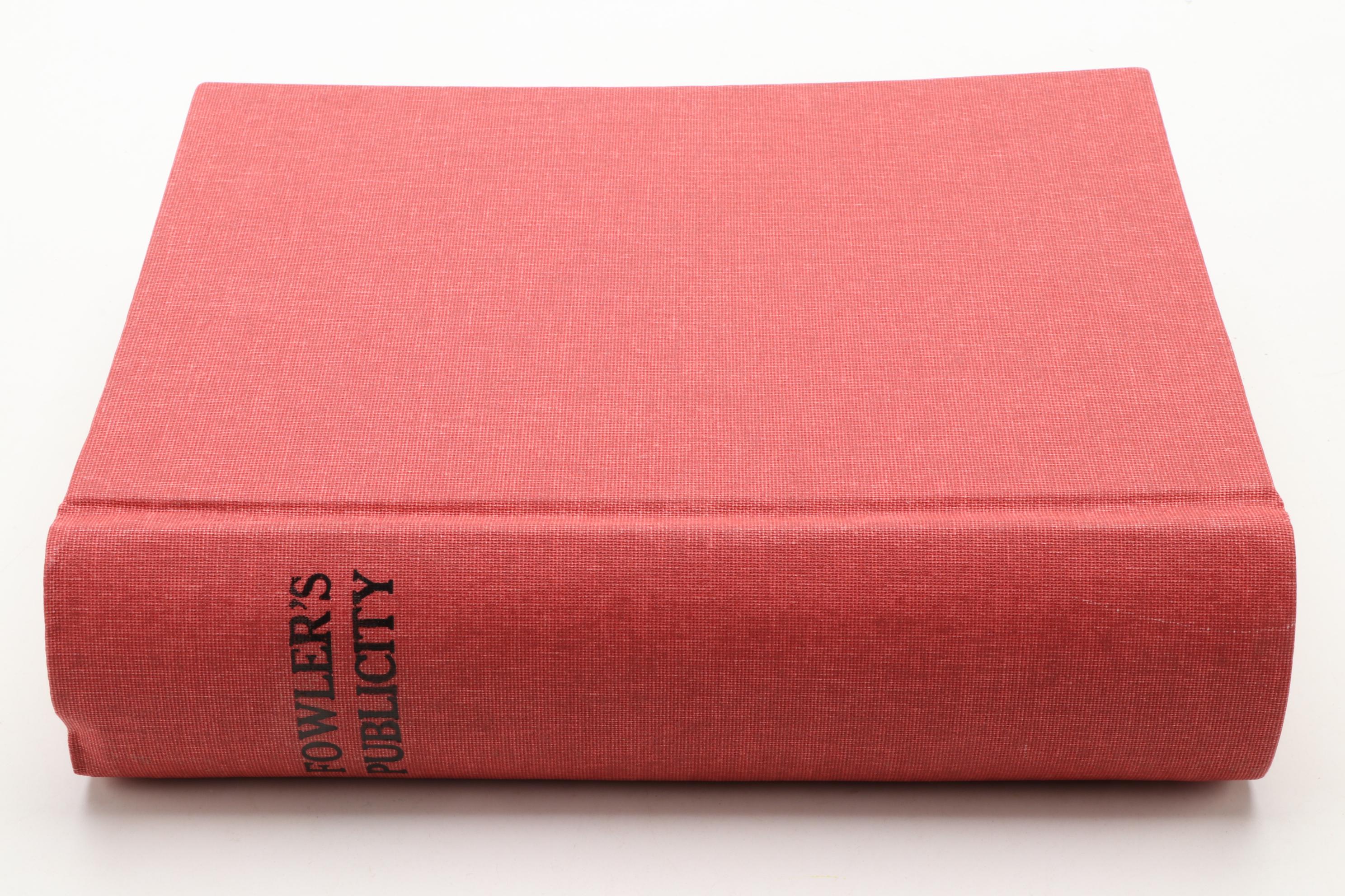 Illustrated "Fowler's Publicity" by Nathaniel C. Fowler Jr., 1897