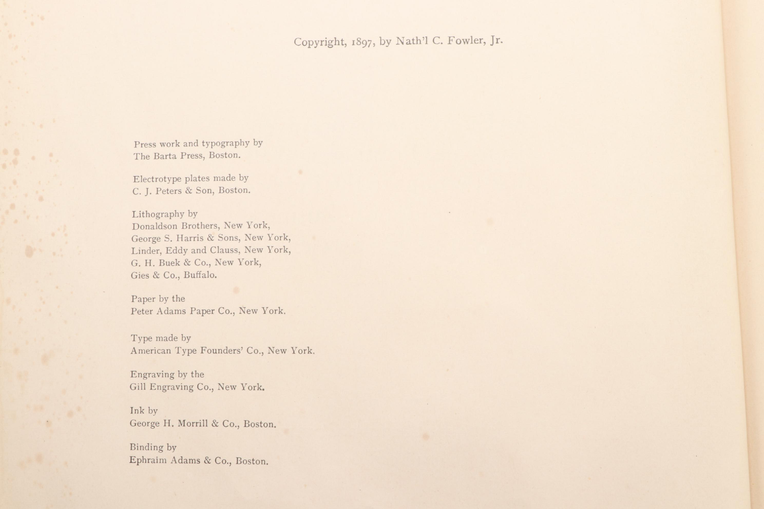 Illustrated "Fowler's Publicity" by Nathaniel C. Fowler Jr., 1897