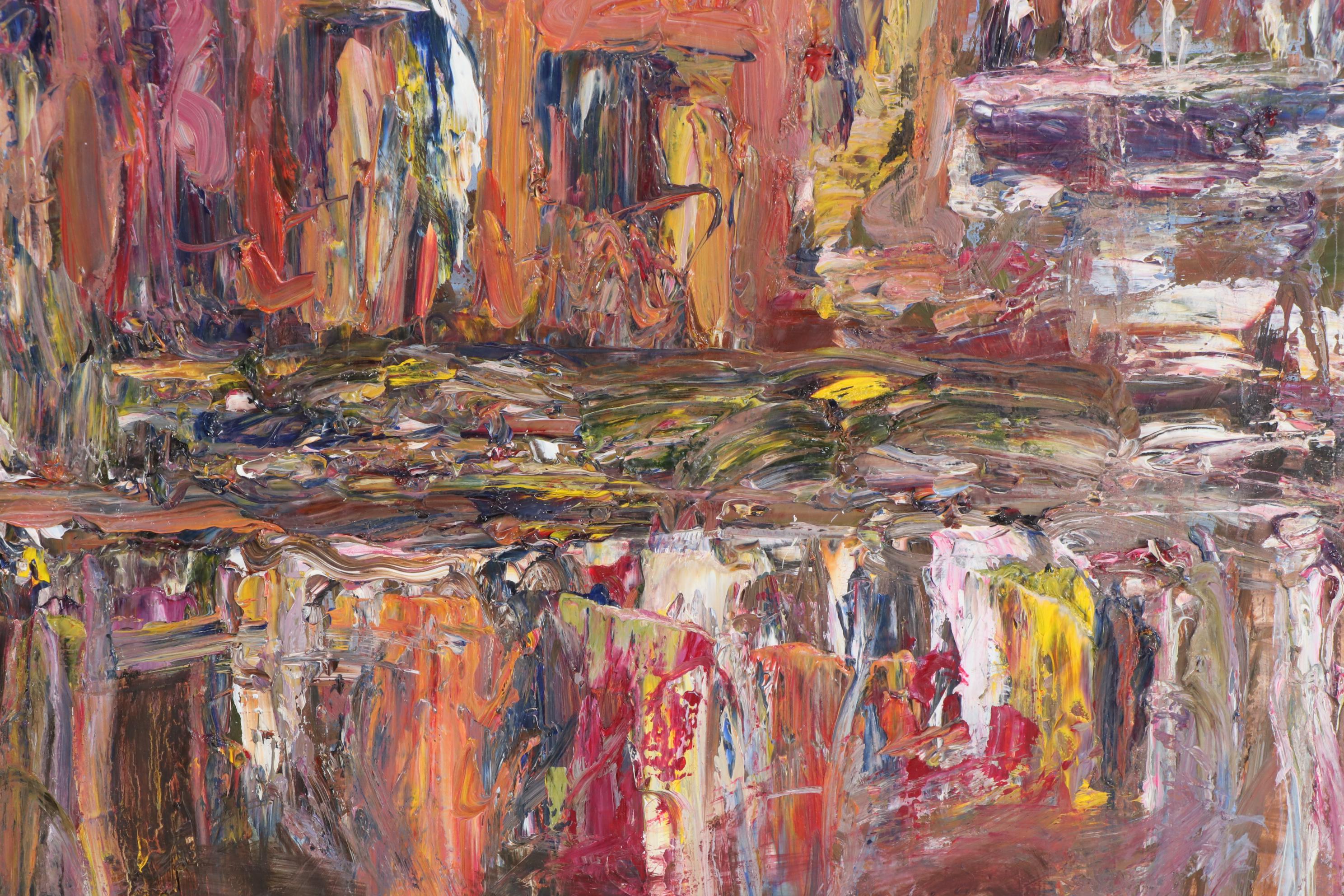 Steve Nassano Oil Painting "Cincinnati at Night"