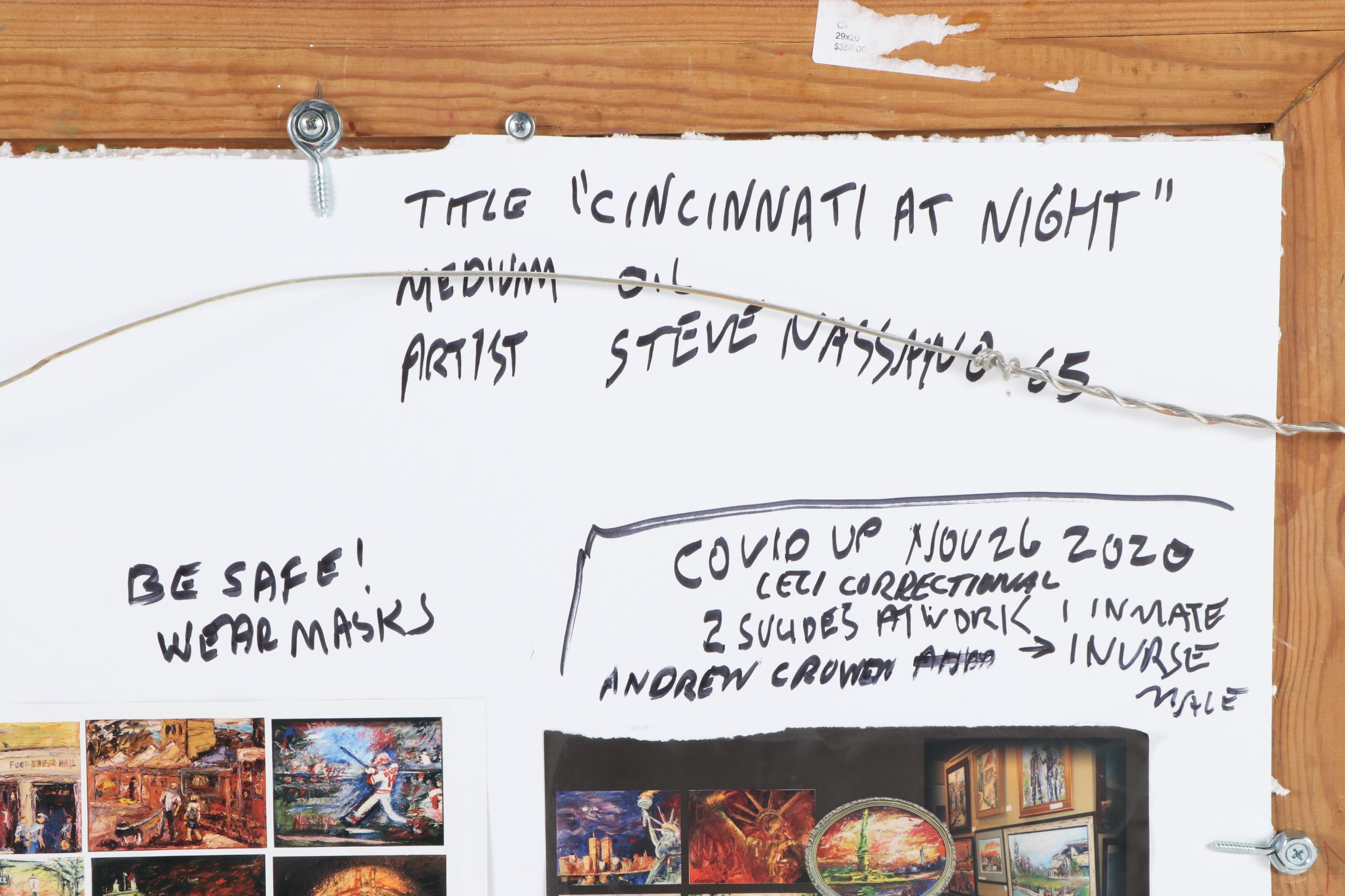 Steve Nassano Oil Painting "Cincinnati at Night"