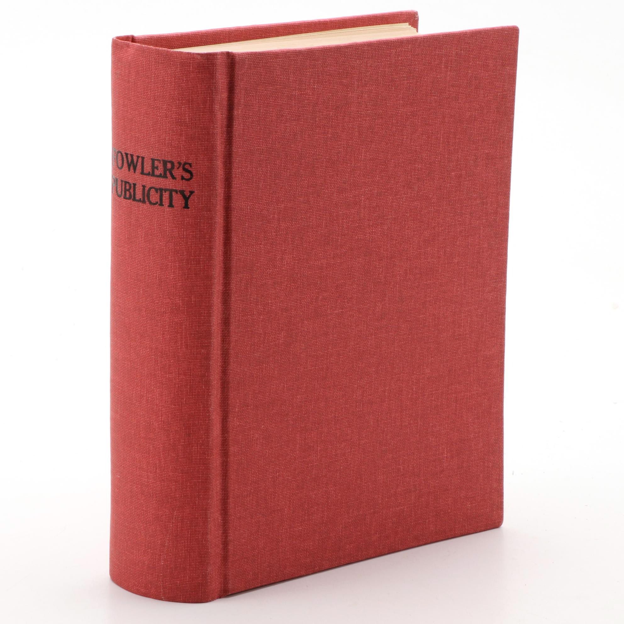 Illustrated "Fowler's Publicity" by Nathaniel C. Fowler Jr., 1897