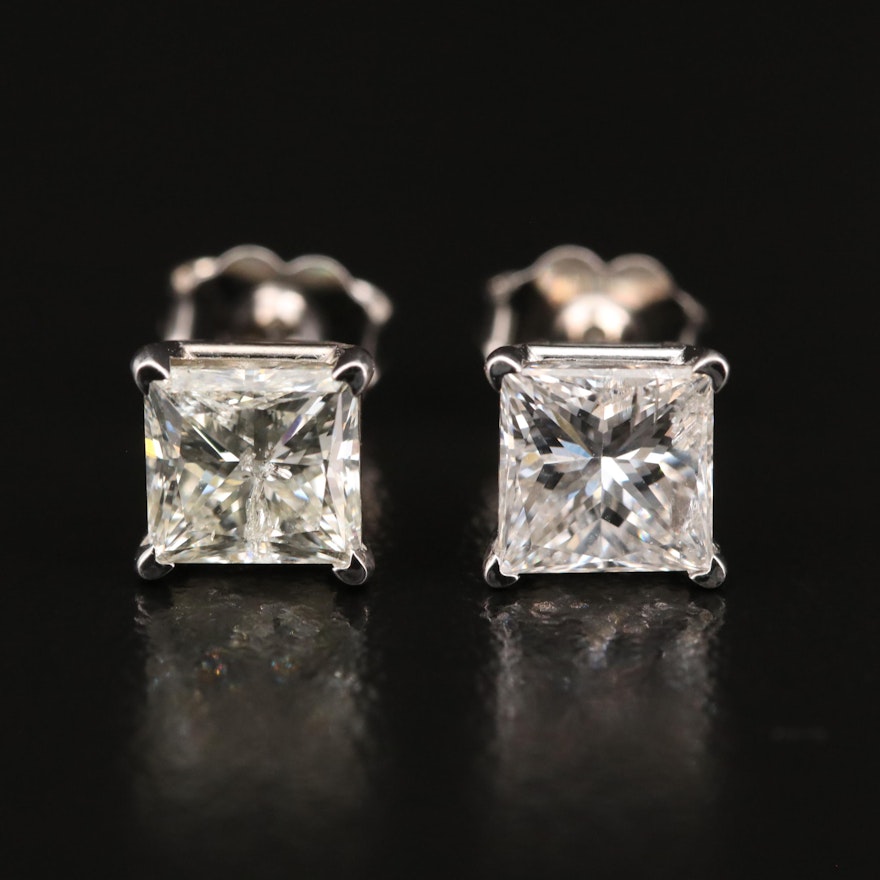 14K 2.25 CTW Diamond Stud Earrings with GIA eReport