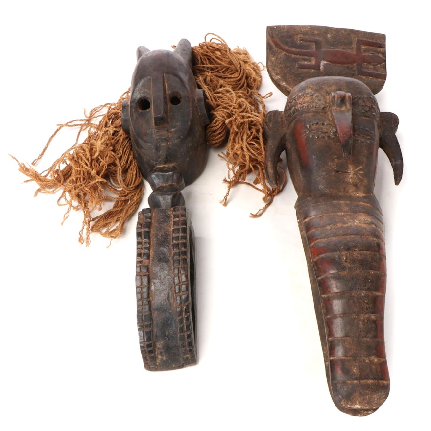 West African Handcrafted Wood Masks
