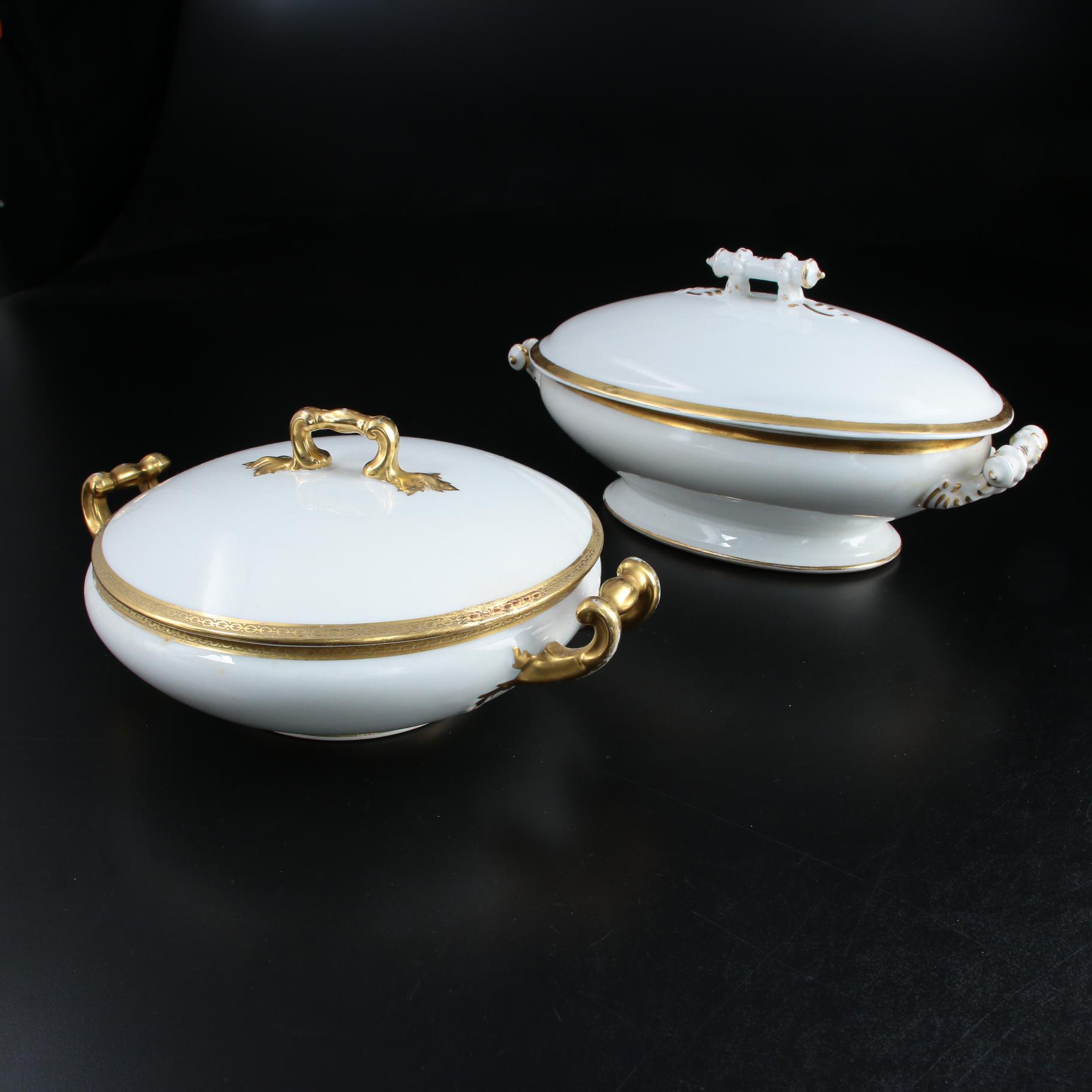 Haviland and Blakeman and Henderson Limoges Covered Serving Bowls