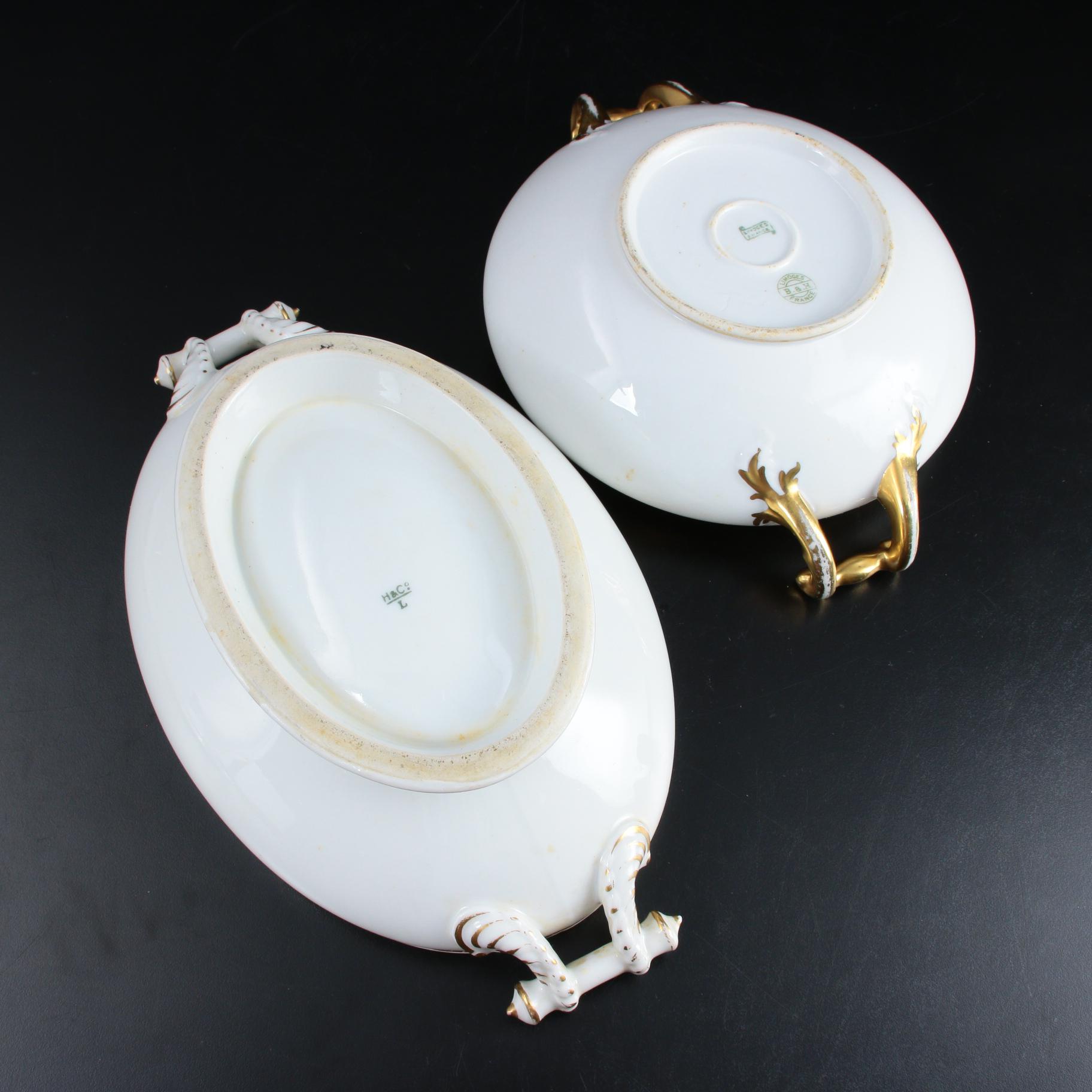 Haviland and Blakeman and Henderson Limoges Covered Serving Bowls