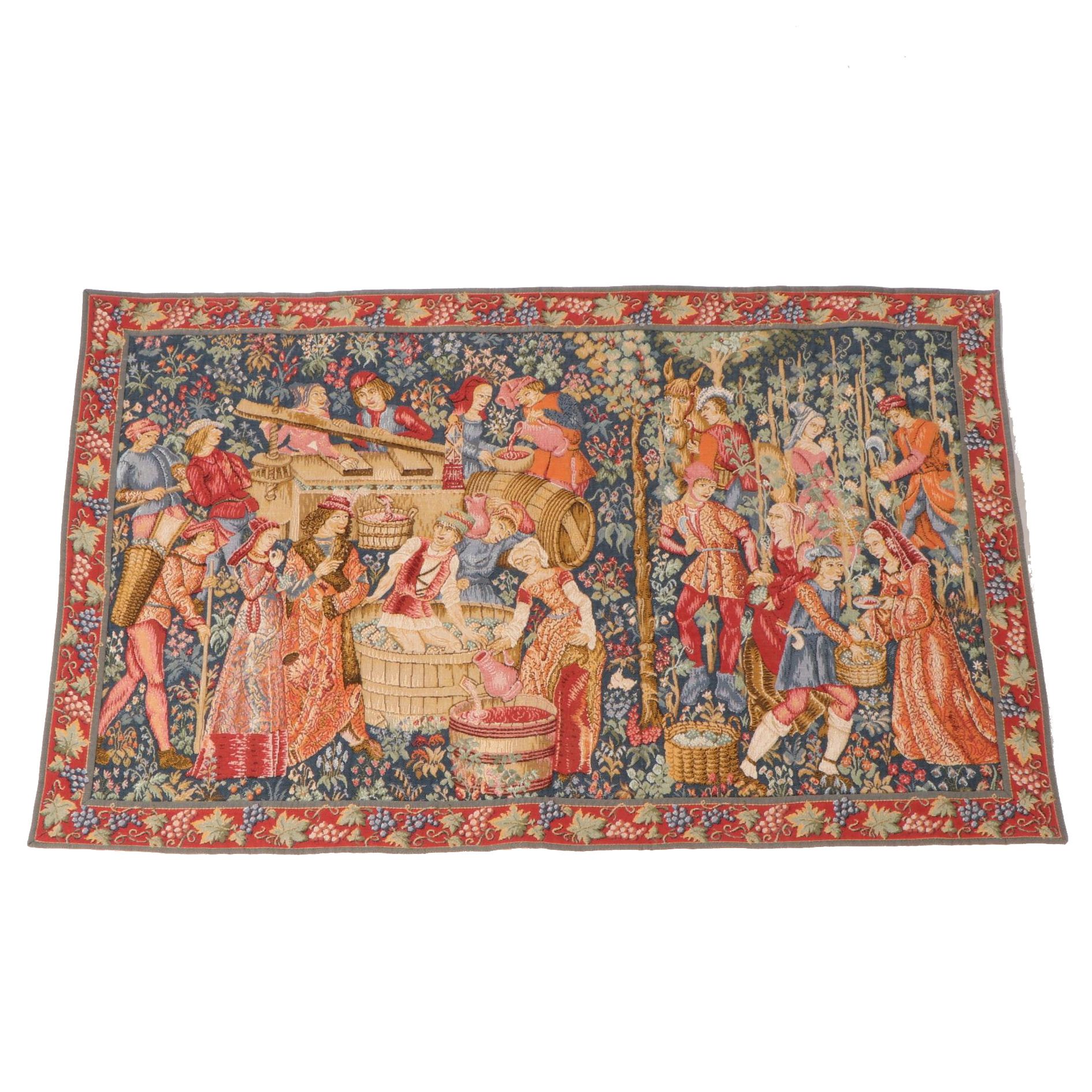 Goblys Flemish Renaissance Style Machine Woven Tapestry