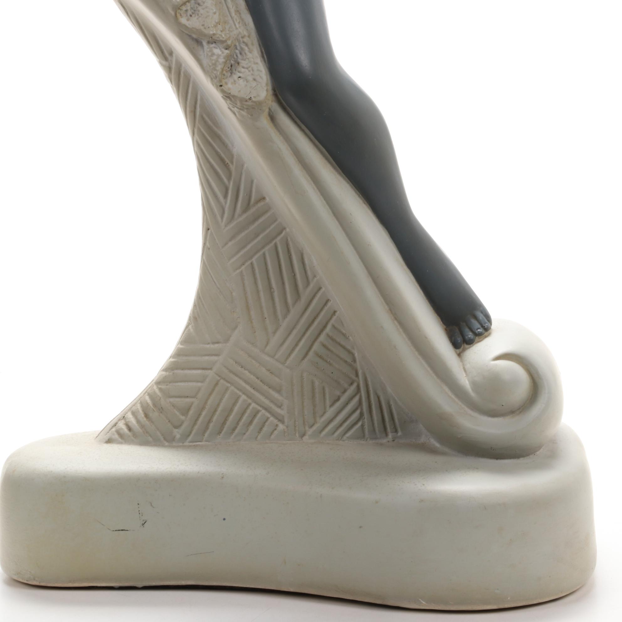 Continental Art Co. Chalkware Figural Table Lamps,1951