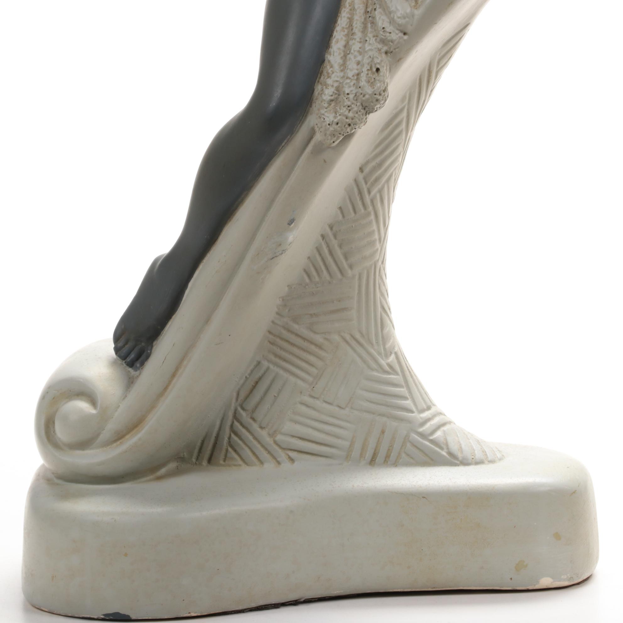 Continental Art Co. Chalkware Figural Table Lamps,1951