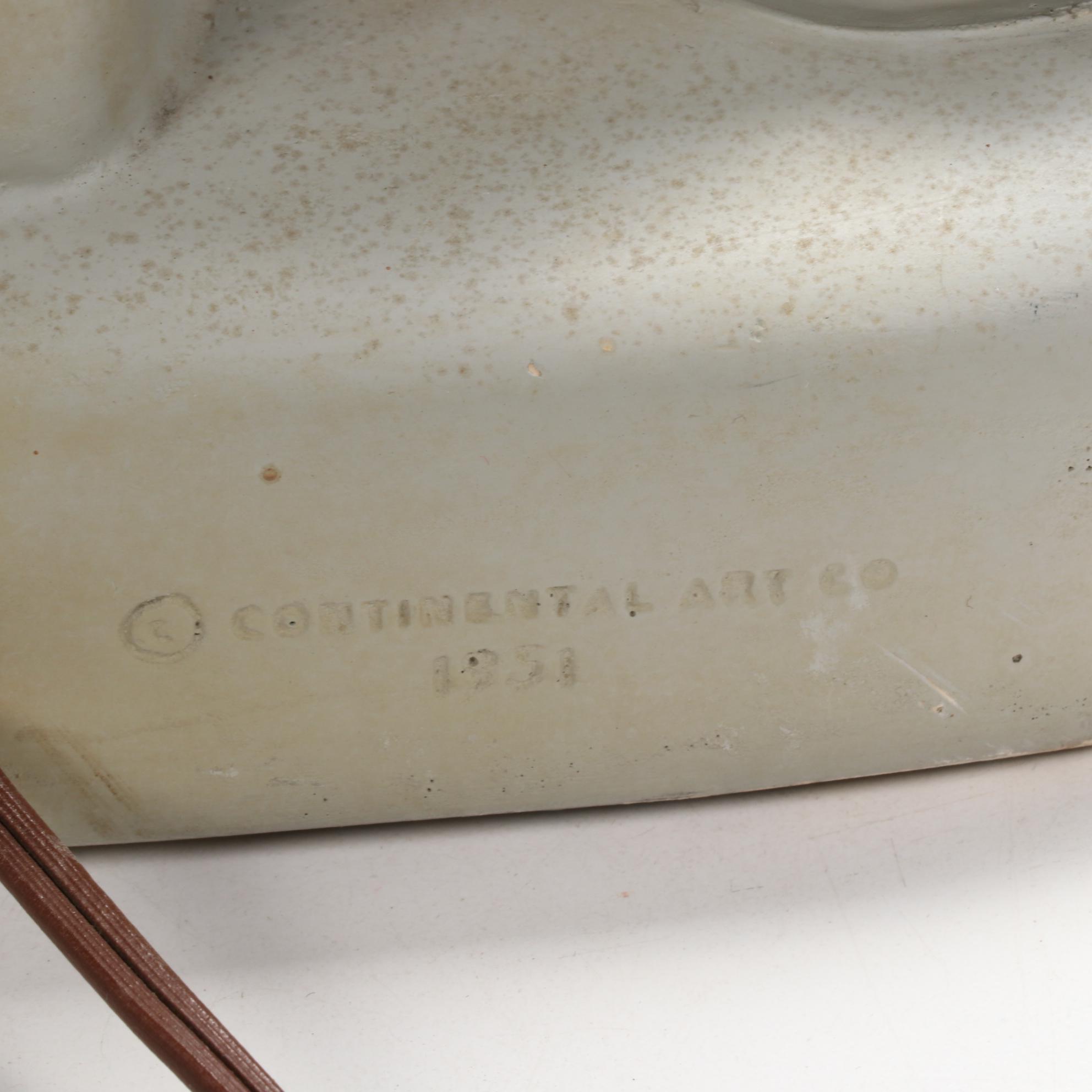 Continental Art Co. Chalkware Figural Table Lamps,1951