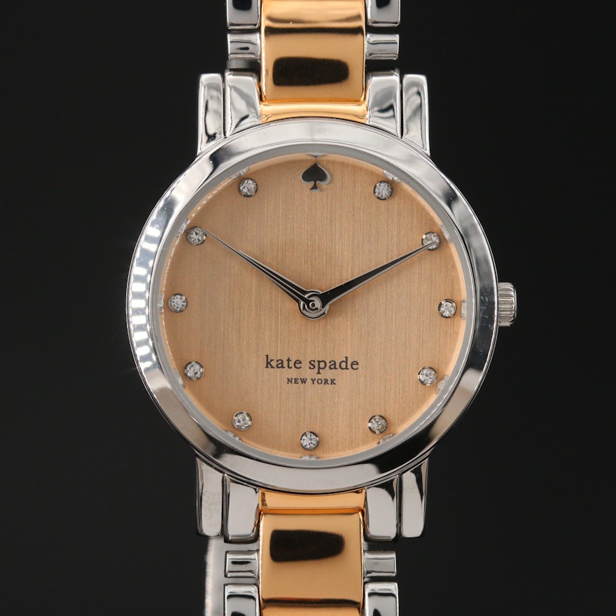 Kate Spade Gramercy Mine Two Tone Quartz Wristwatch