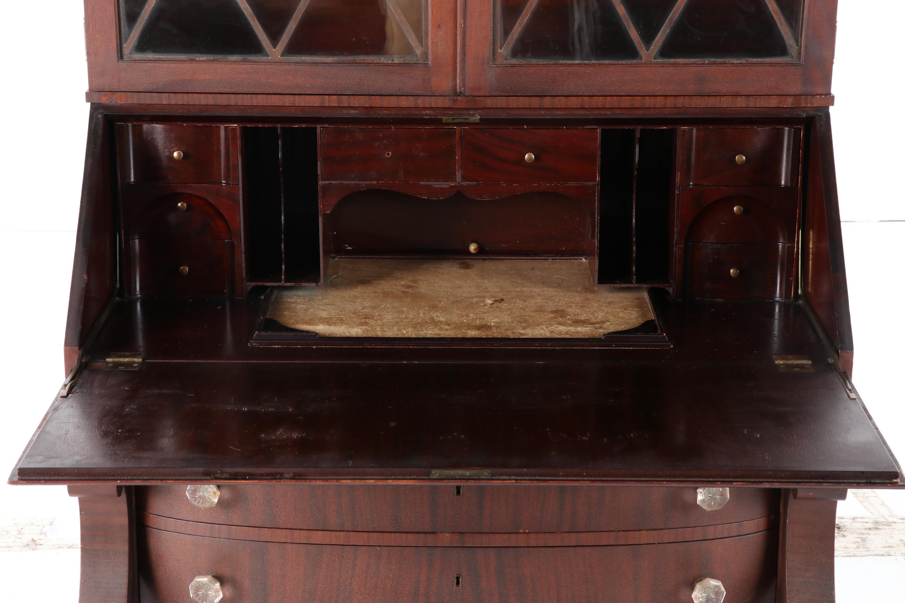 Empire Style Mahogany Secretary Desk, Early 20th Century