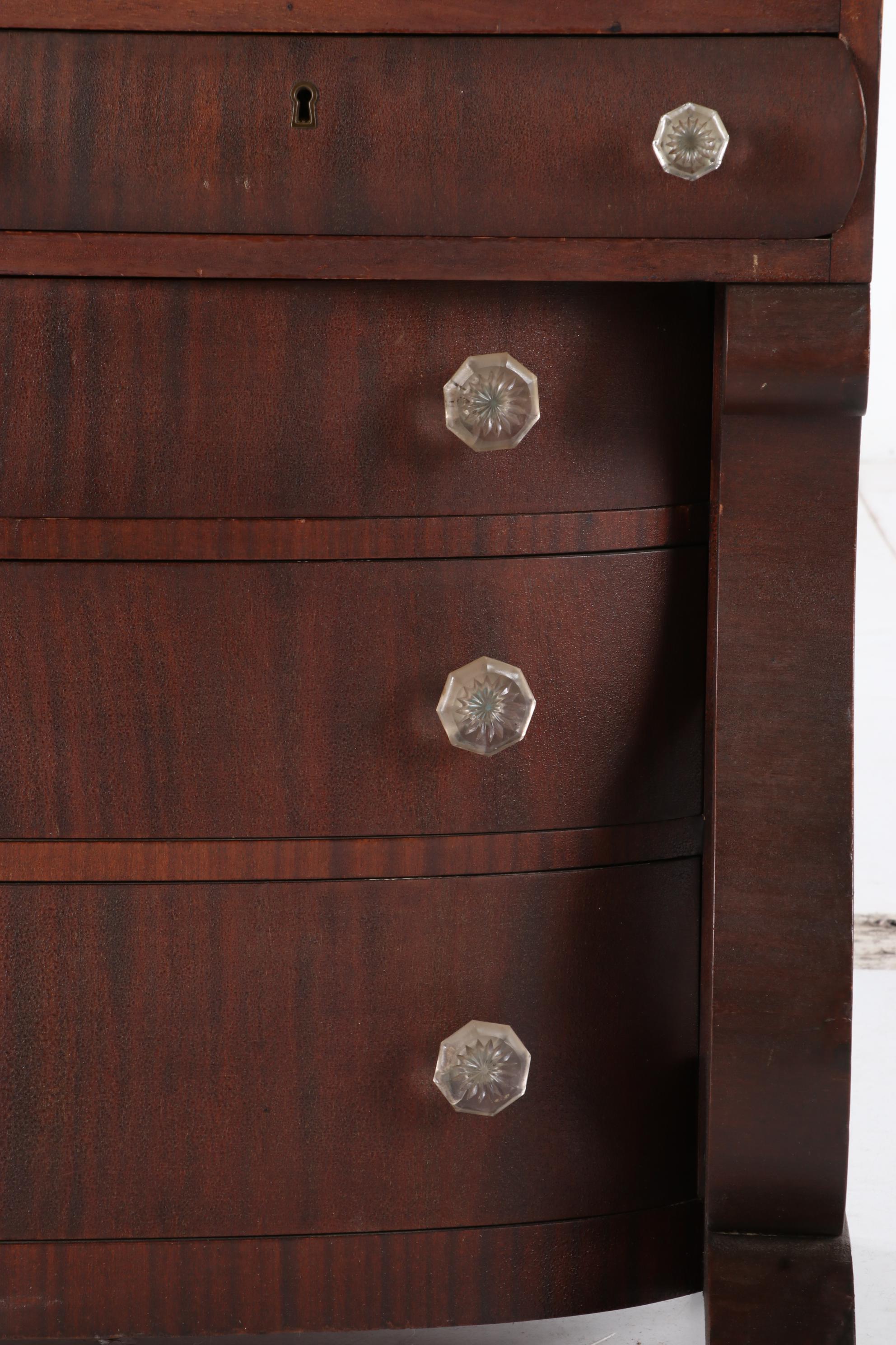 Empire Style Mahogany Secretary Desk, Early 20th Century