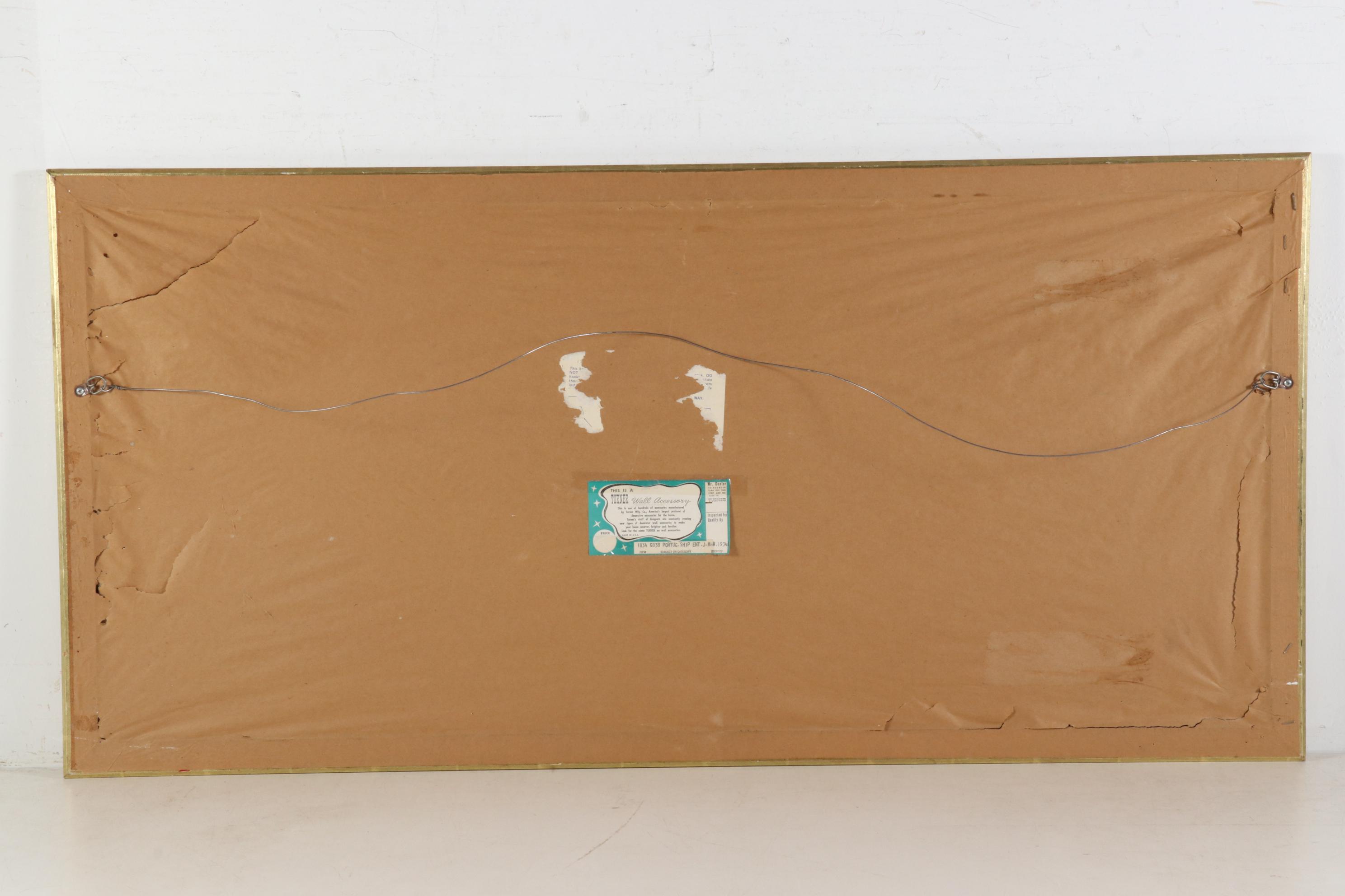 Turner Wall Accessory Reproduction Print of Edo Nanban Screen, Mid 20th Century